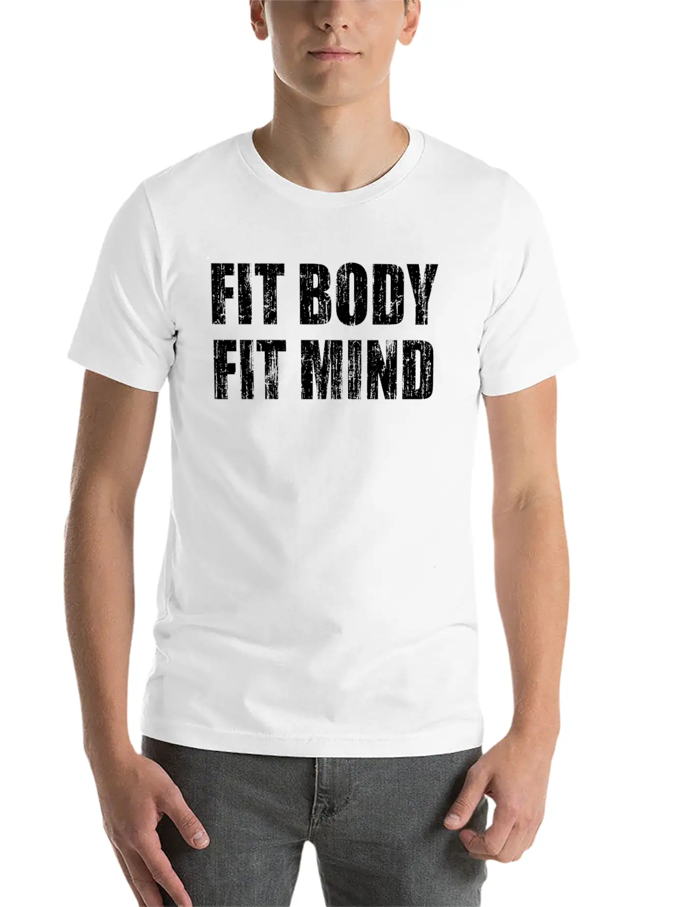 Fit Body Fit Mind Stylish Everyday T-Shirt – Unisex Basic Cotton Tee
