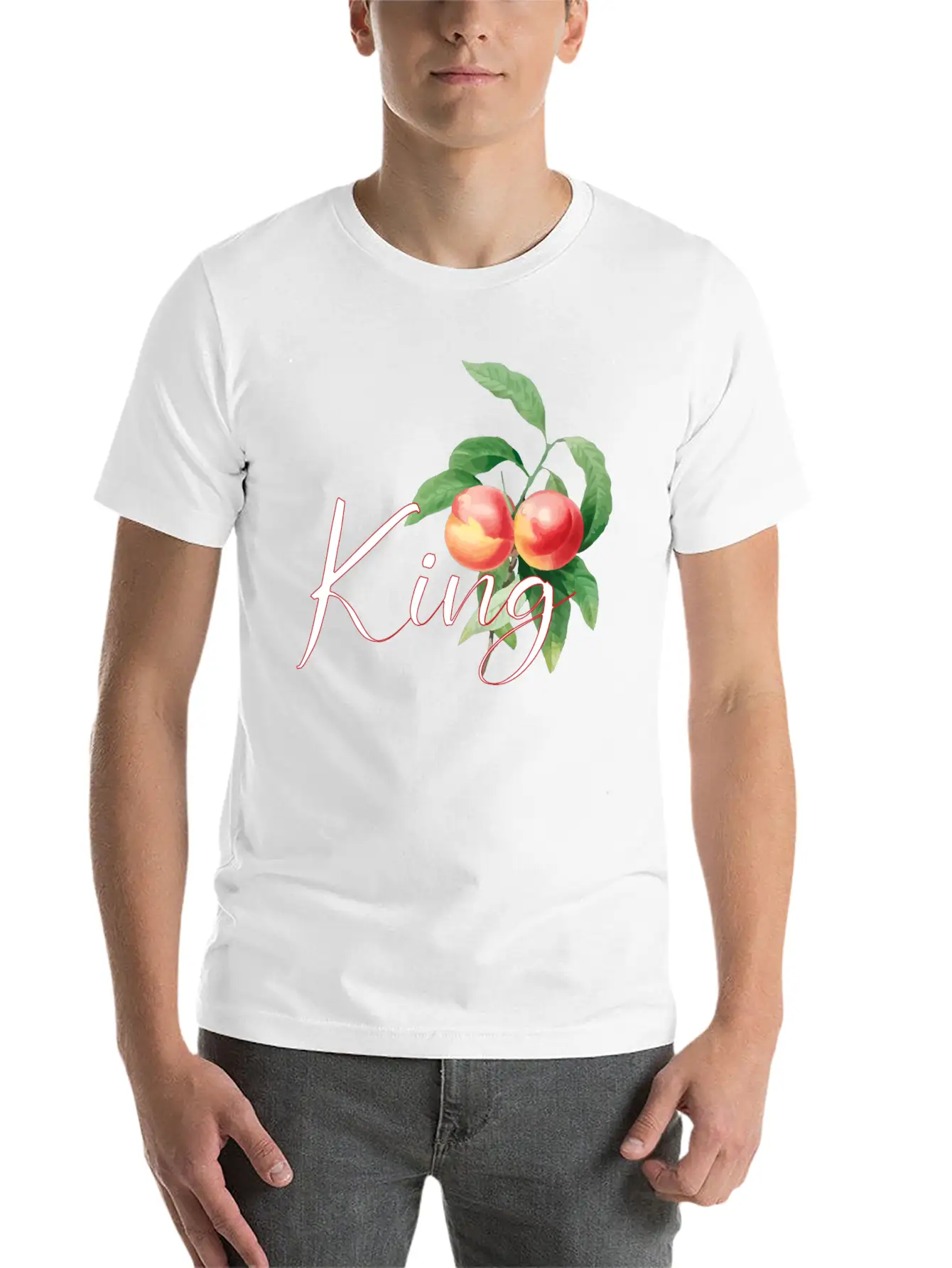 Flower King Couple Stylish Everyday T-Shirt – Unisex Basic Cotton Tee