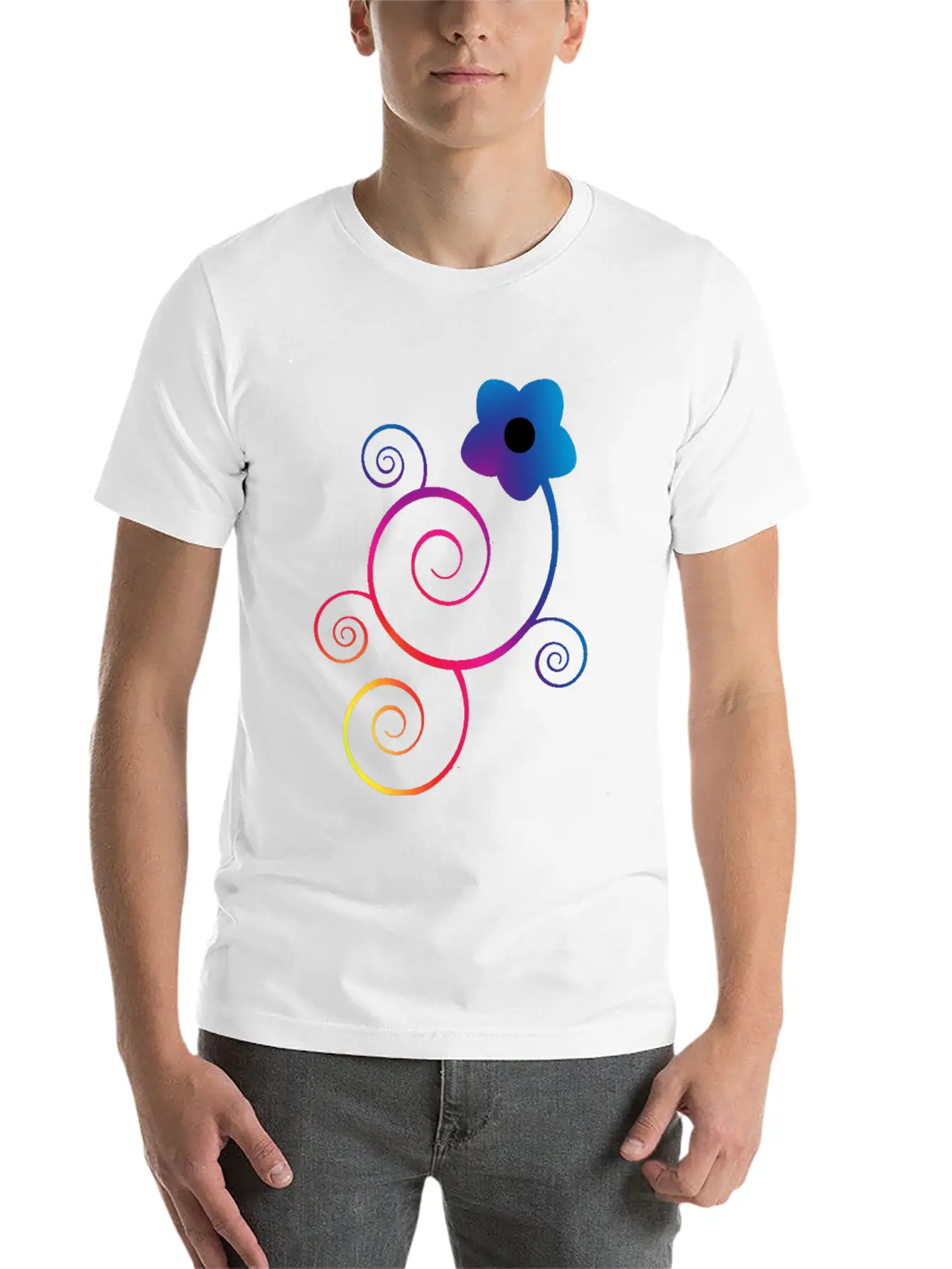 Flower Swirl 22 Stylish Everyday T-Shirt – Unisex Basic Cotton Tee