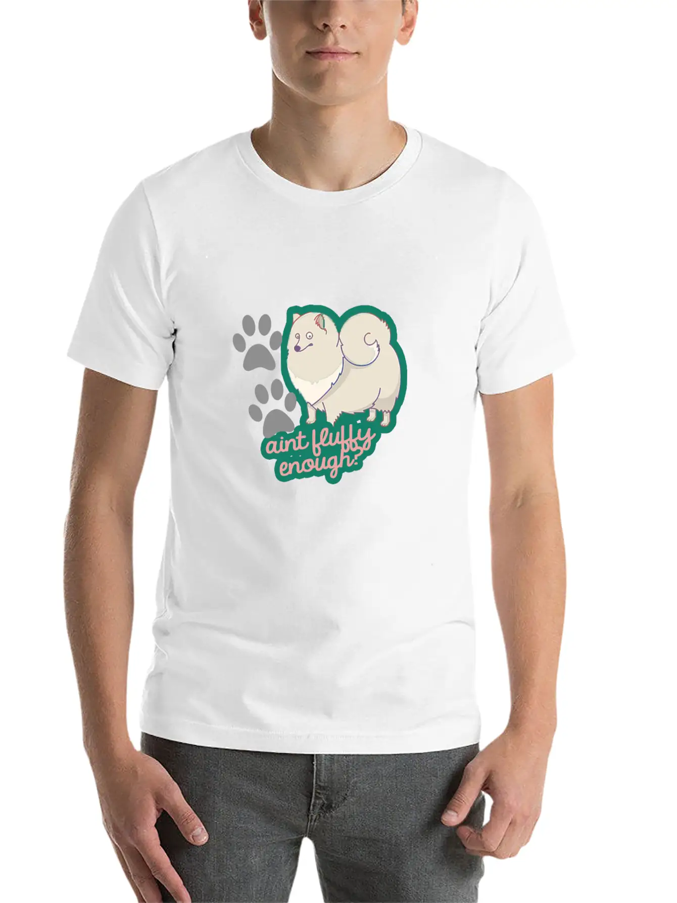 Fluffy Dog Basic Graphic T-Shirt – Daily Comfort In Soft Cotton