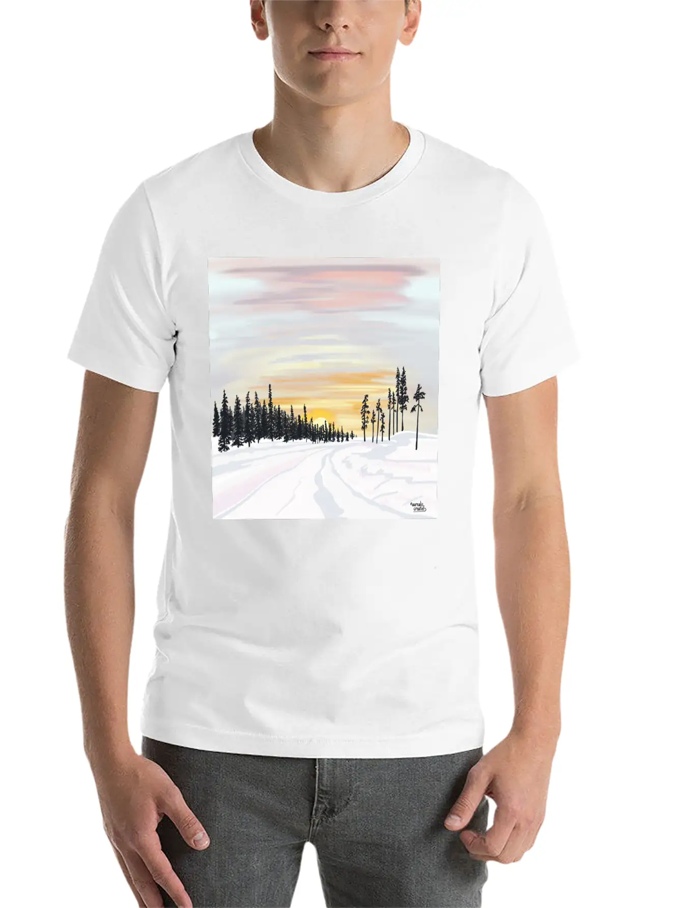 Frozen Window Basic Graphic T-Shirt – Daily Comfort In Soft Cotton