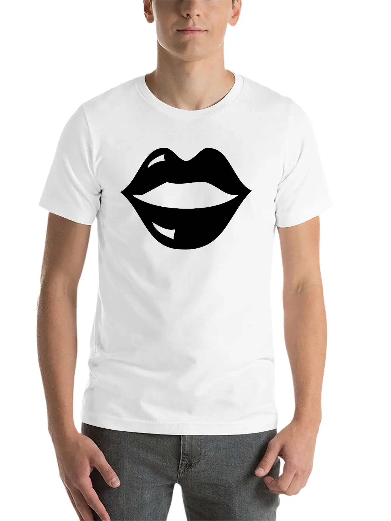 Full Lips Essential Cotton Tee For Daily Outfits – Unisex Style