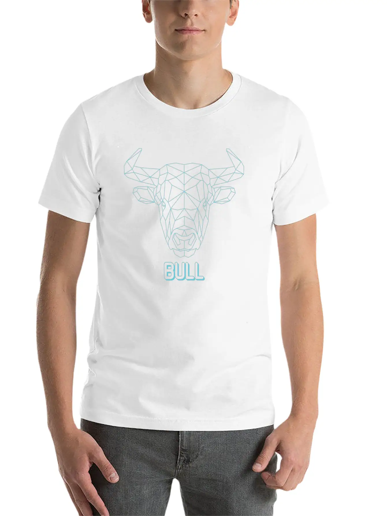 Geometric Bull Stylish Everyday T-Shirt – Unisex Basic Cotton Tee