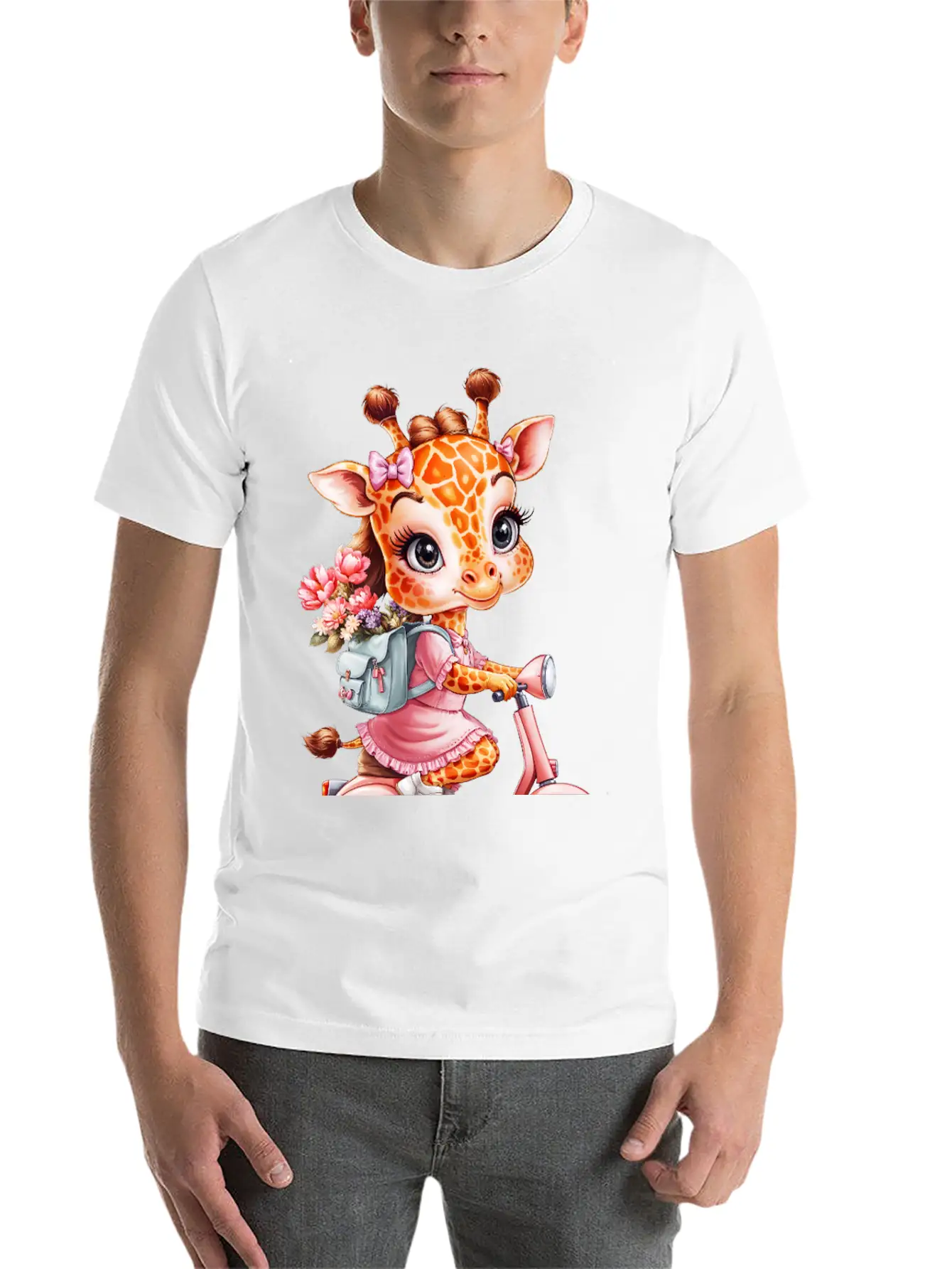Giraffe Casual Graphic T-Shirt – Simple And Comfortable Daily Wear