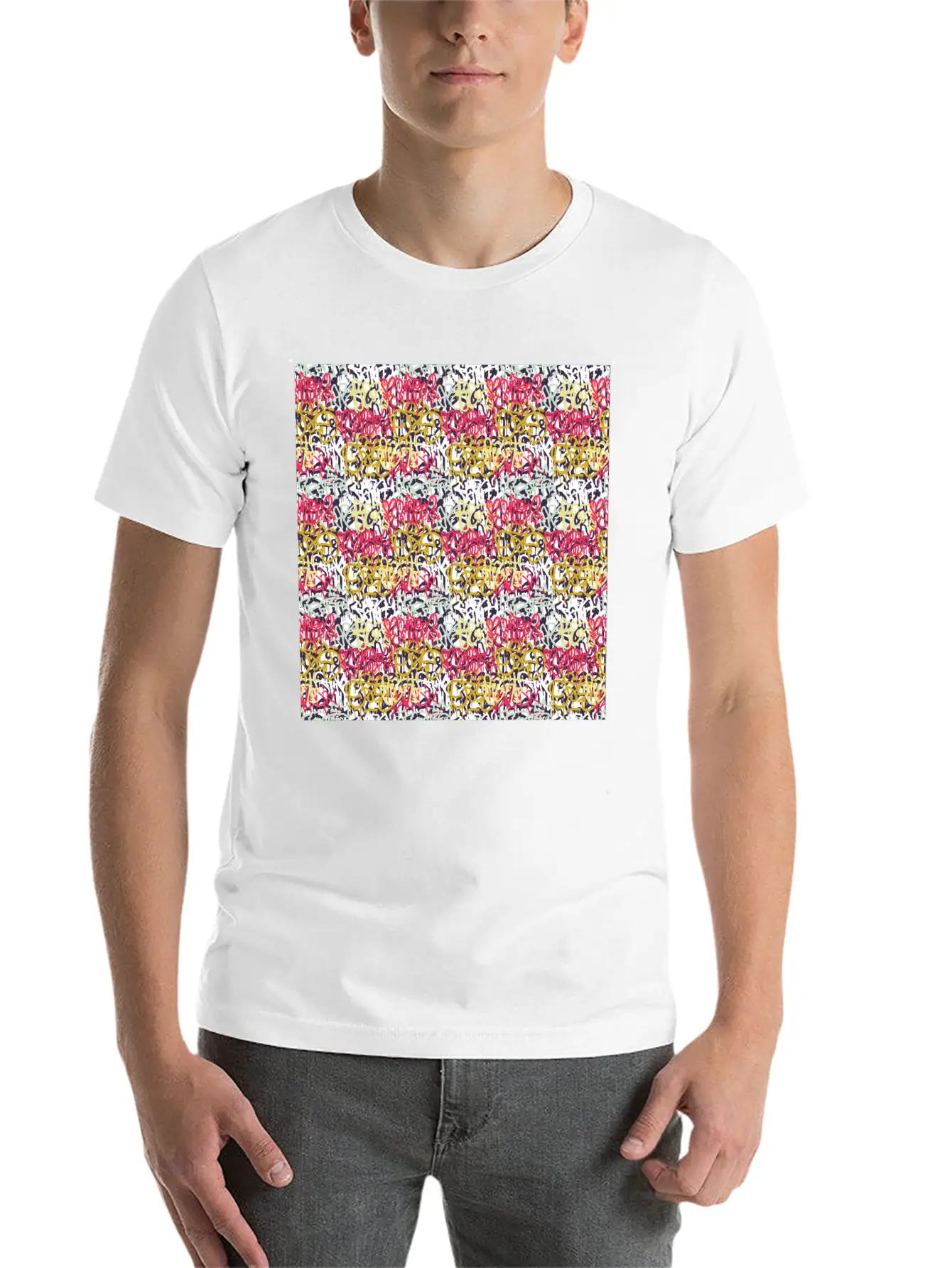 Graffiti Pattern | Street Art Urban Graphic Basic Graphic T-Shirt – Daily Comfort In Soft Cotton