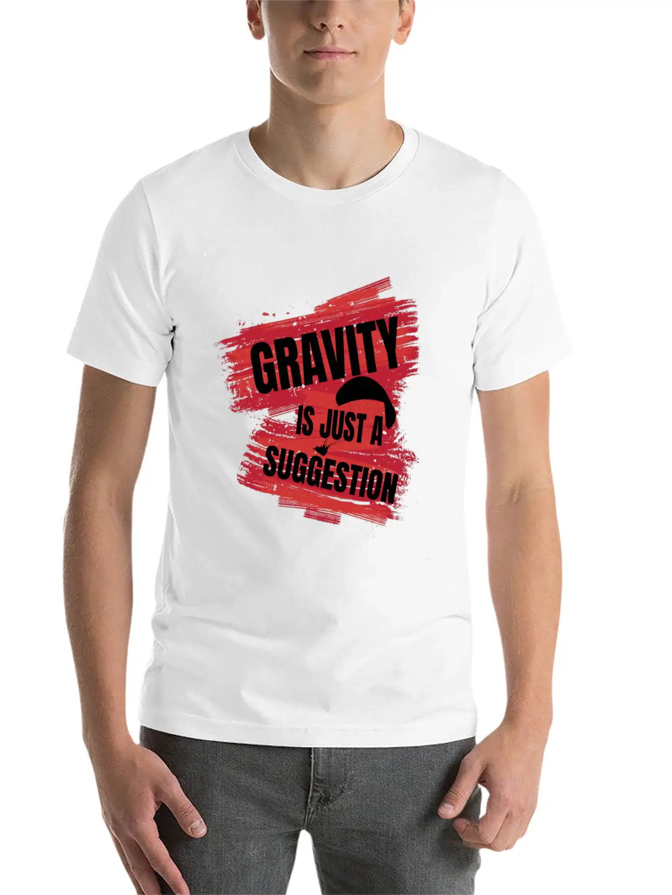 Gravity Is Just A Suggestion Classic Cotton Tee – Unisex Comfort For Any Season