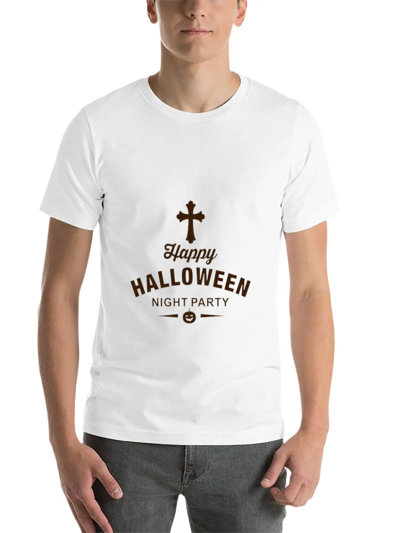 Halloween Party Night Module Lightweight Cotton T-Shirt – Daily Comfort Graphic Shirt