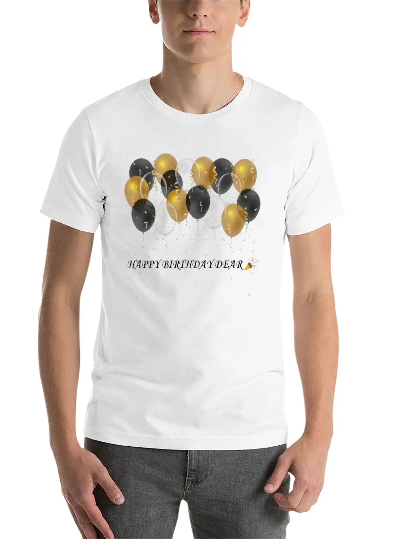 Happy Birthday Relaxed Everyday Tee – Lightweight And Durable Cotton
