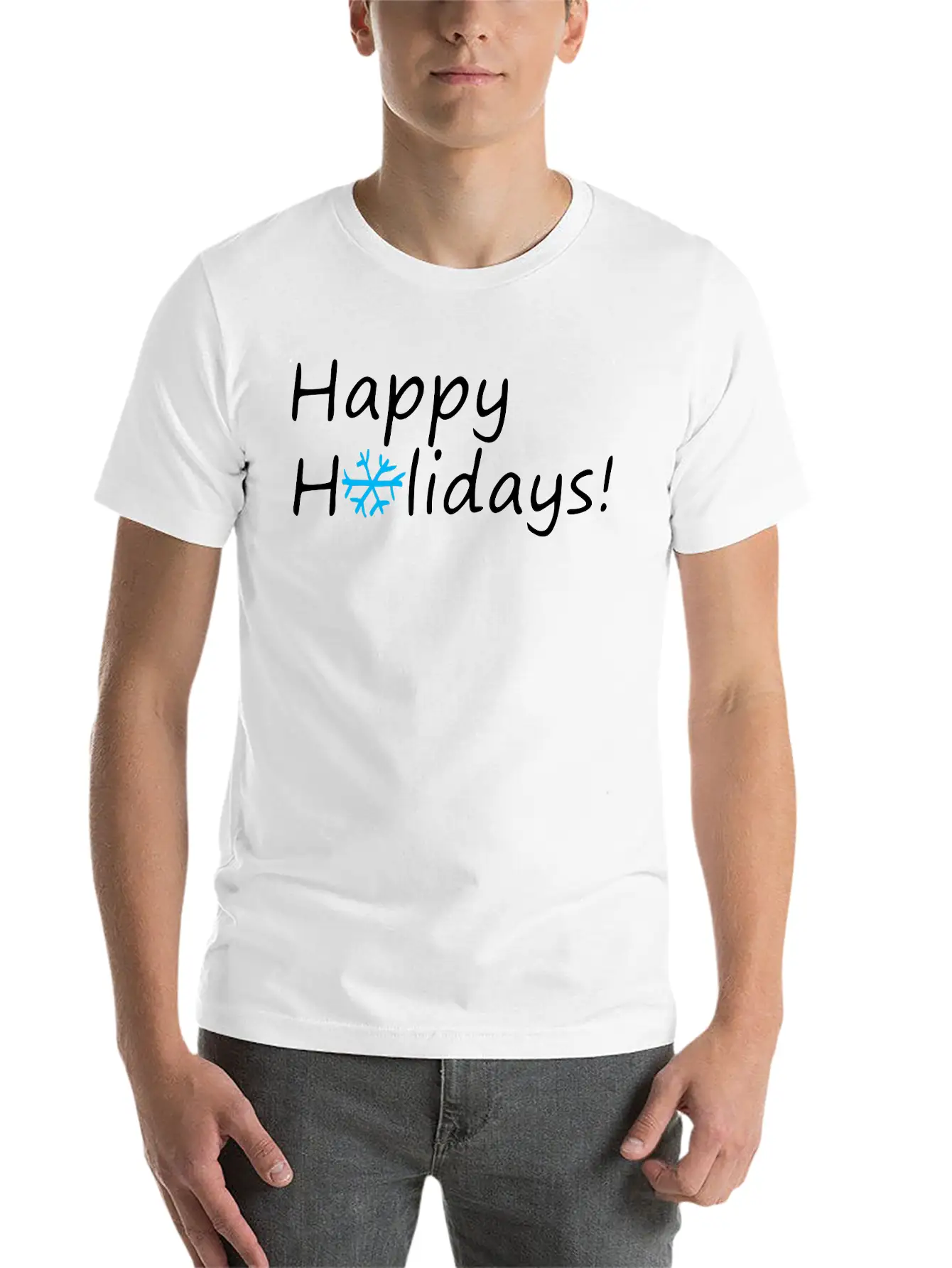 Happy Holidays Unisex Casual T-Shirt – Clean Design For Daily Comfort