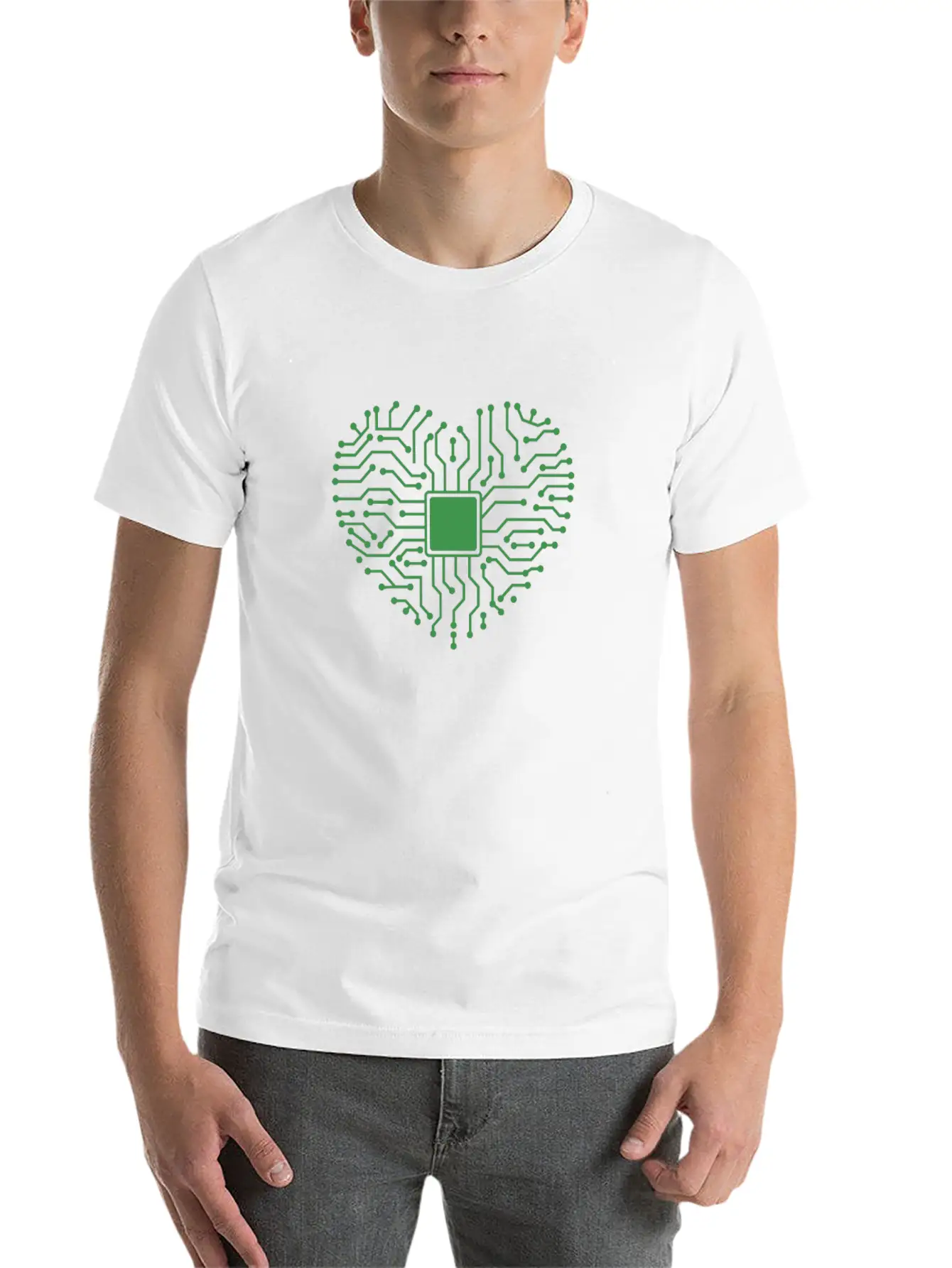 Heart From Electronics Profession Technique Curren Stylish Everyday T-Shirt – Unisex Basic Cotton Tee