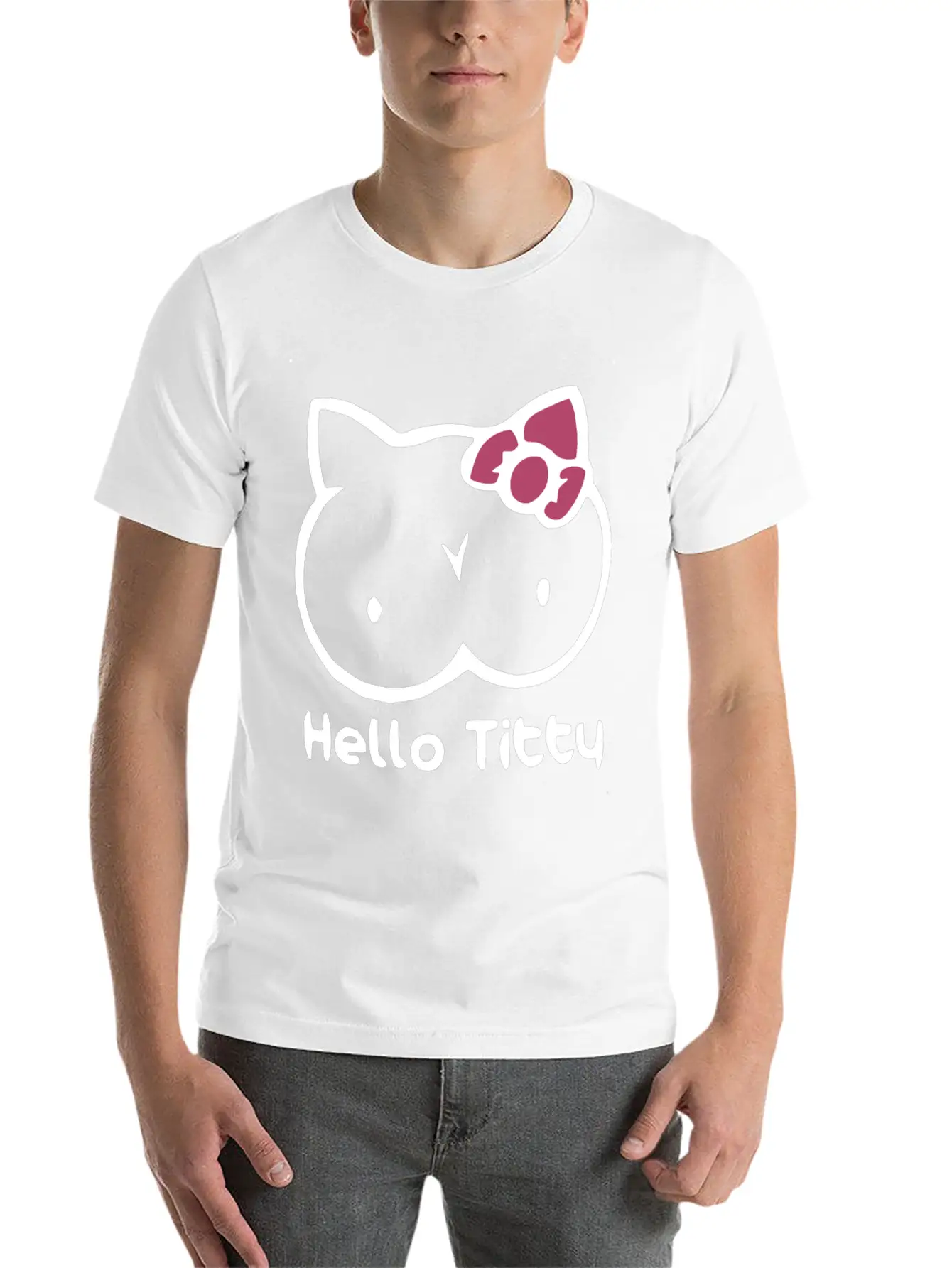 Hello Titty Chickend T Shirts Basic Graphic T-Shirt – Daily Comfort In Soft Cotton