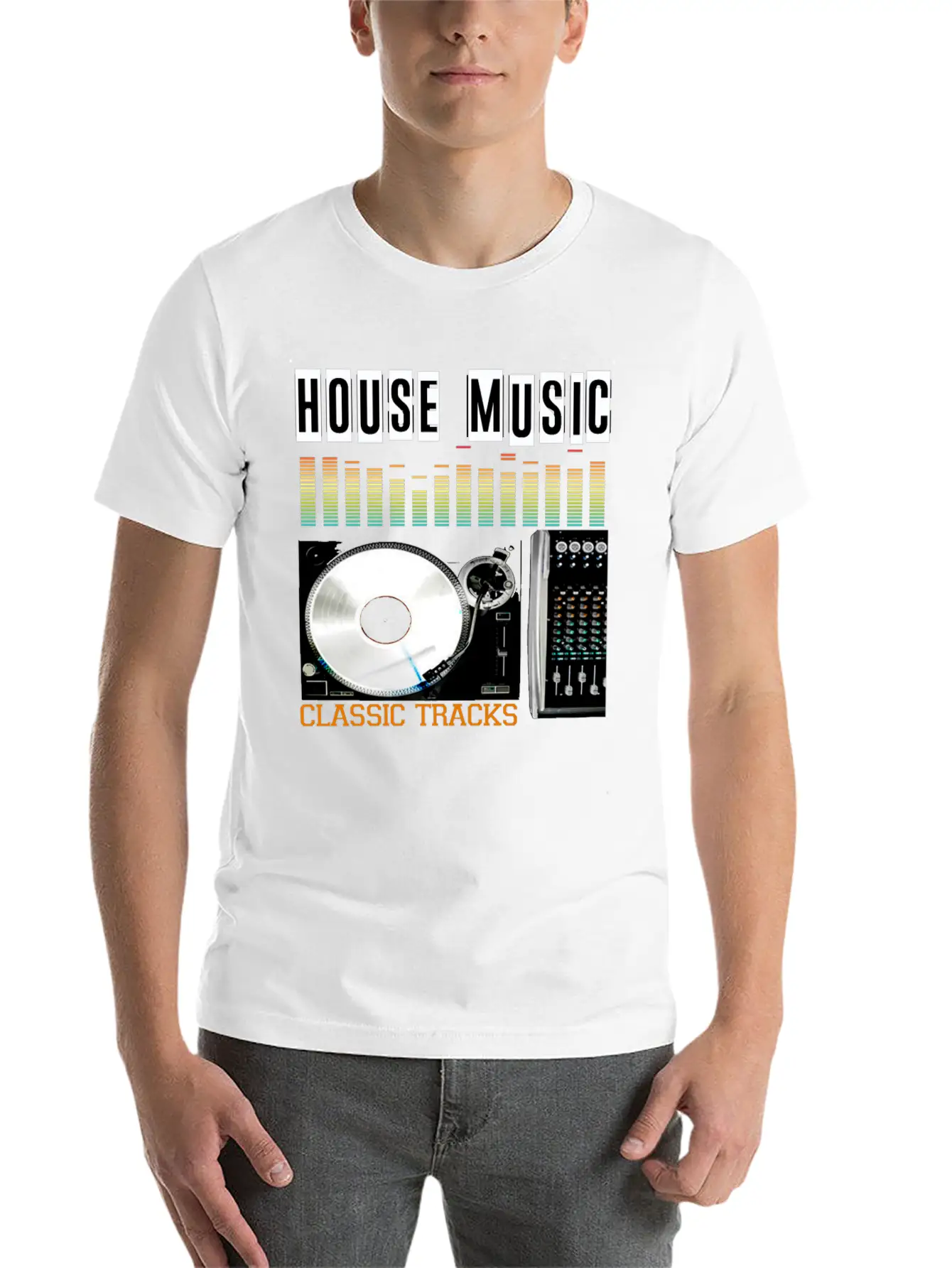 HOUSE MUSIC CLASSIC TRACKS Basic Graphic T-Shirt – Daily Comfort In Soft Cotton