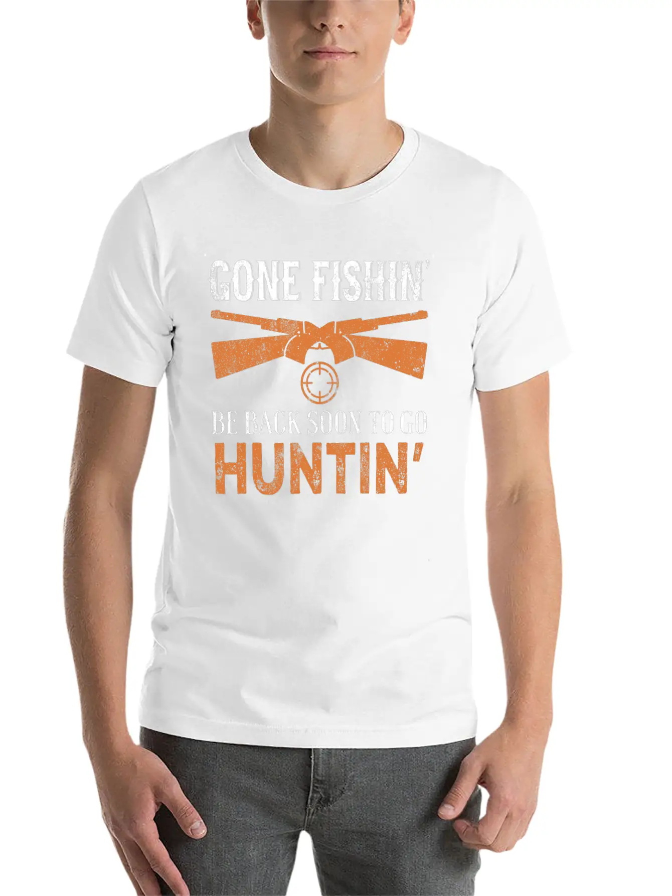 Hunting Hunter Hunt Stag Deer Hunting Antler Gift Stylish Everyday T-Shirt – Unisex Basic Cotton Tee