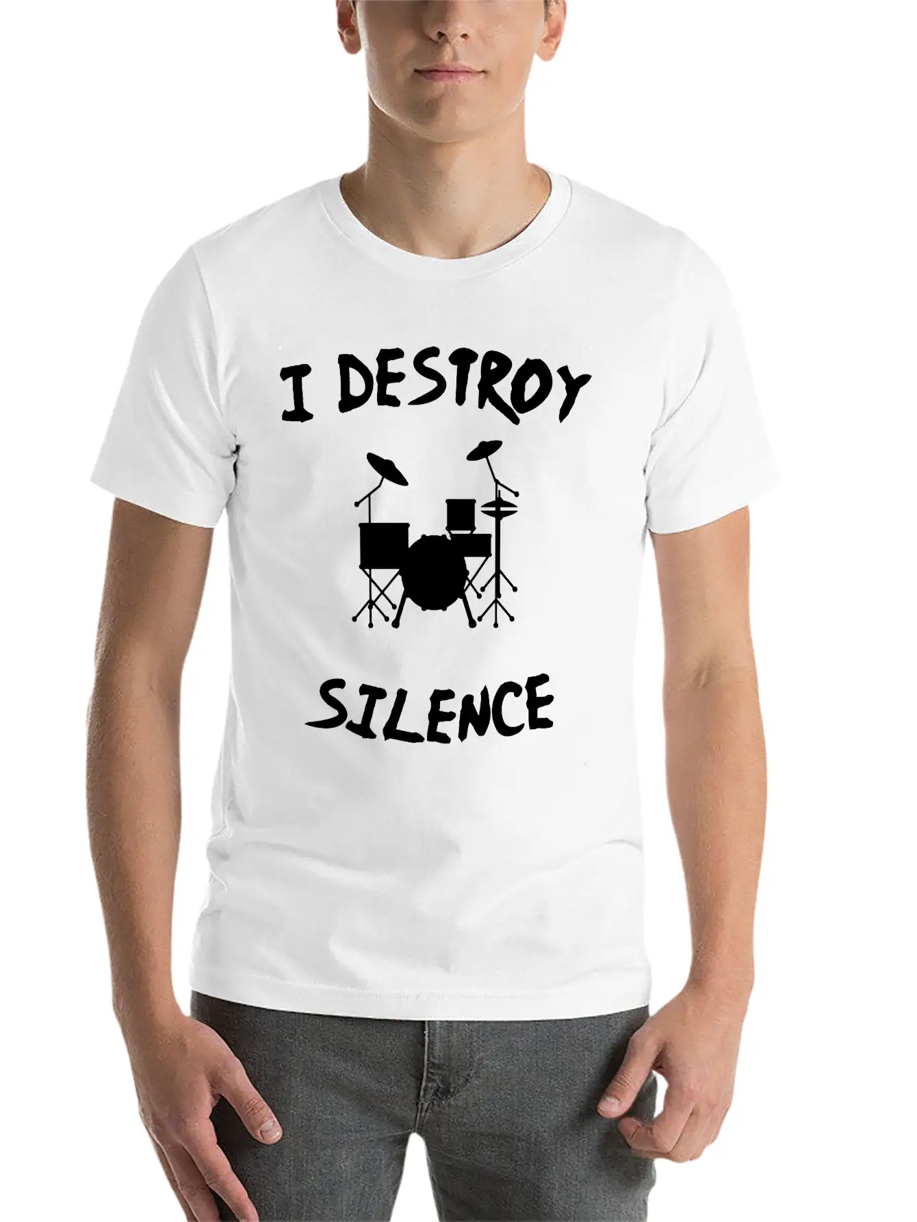 I Destroy Silence Stylish Everyday T-Shirt – Unisex Basic Cotton Tee