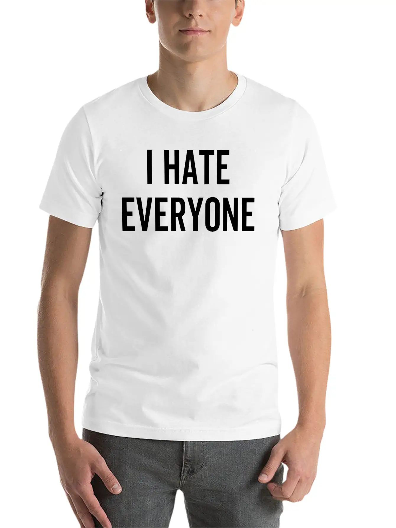 I Hate Everyone Stylish Everyday T-Shirt – Unisex Basic Cotton Tee