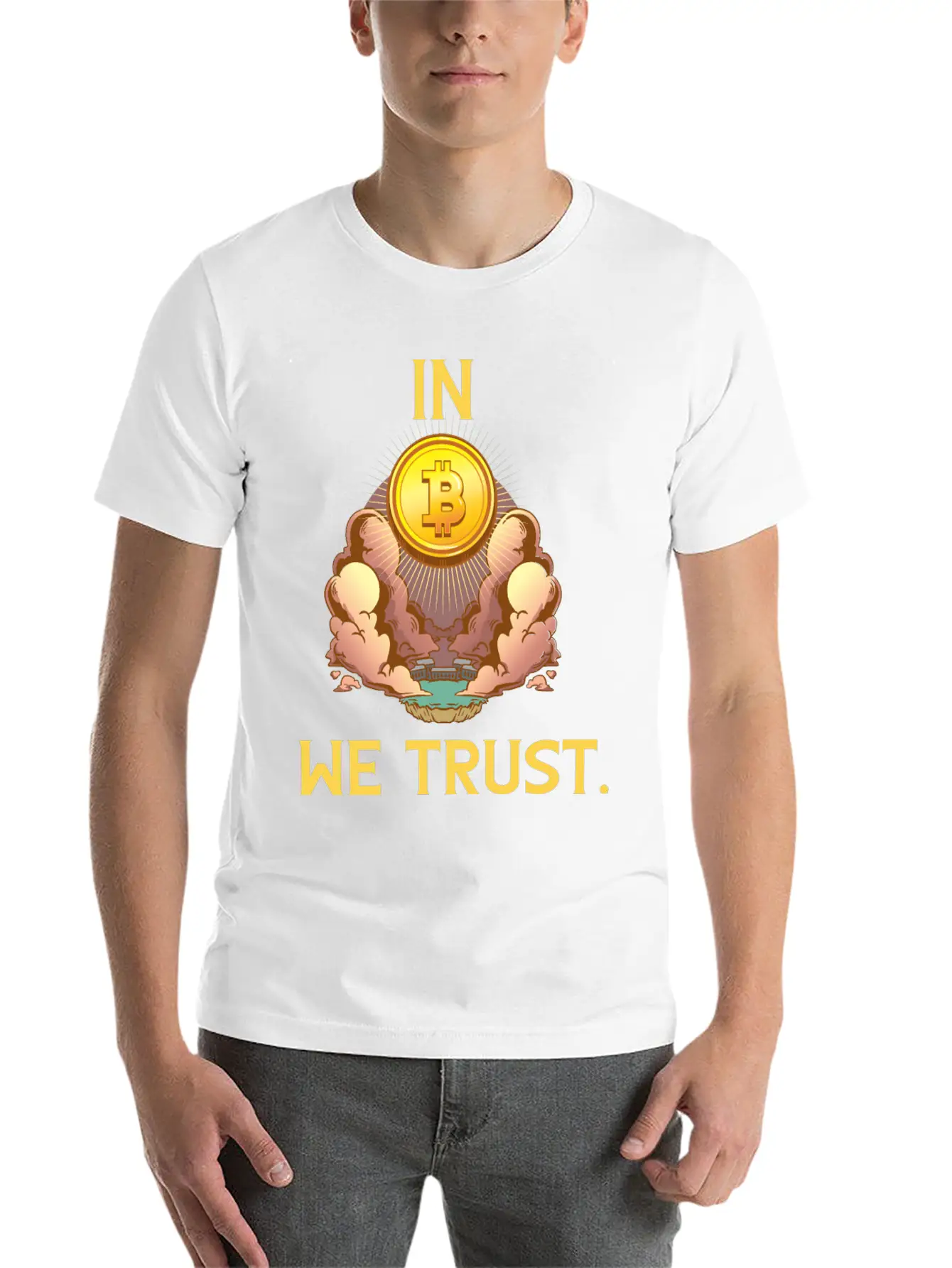In Bitcoin We Trust Cryptocurrency Blockchain Love Classic Cotton Tee – Unisex Comfort For Any Season