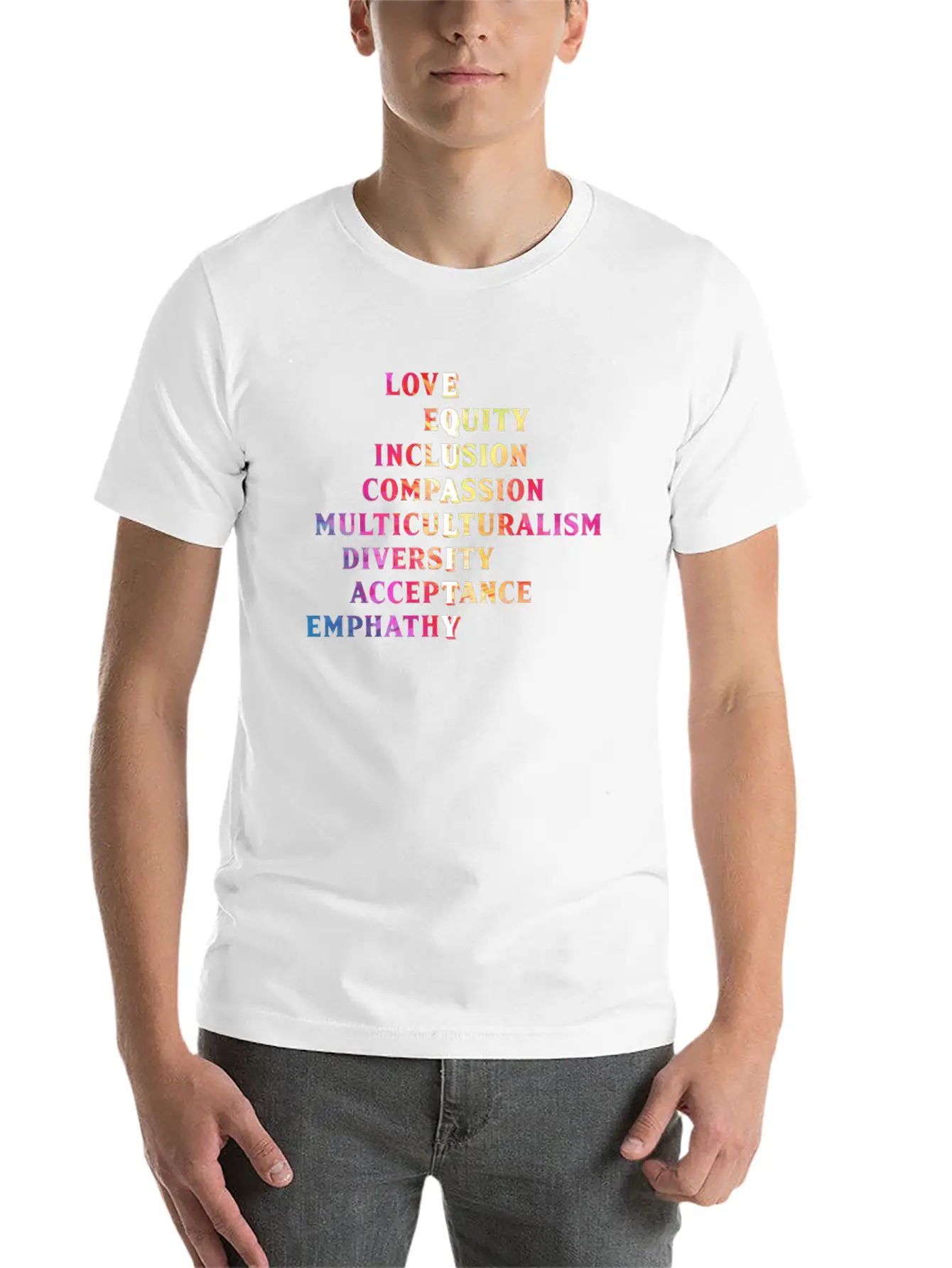 Inclusion Acceptance Handicap Solidarity Basic Graphic T-Shirt – Daily Comfort In Soft Cotton