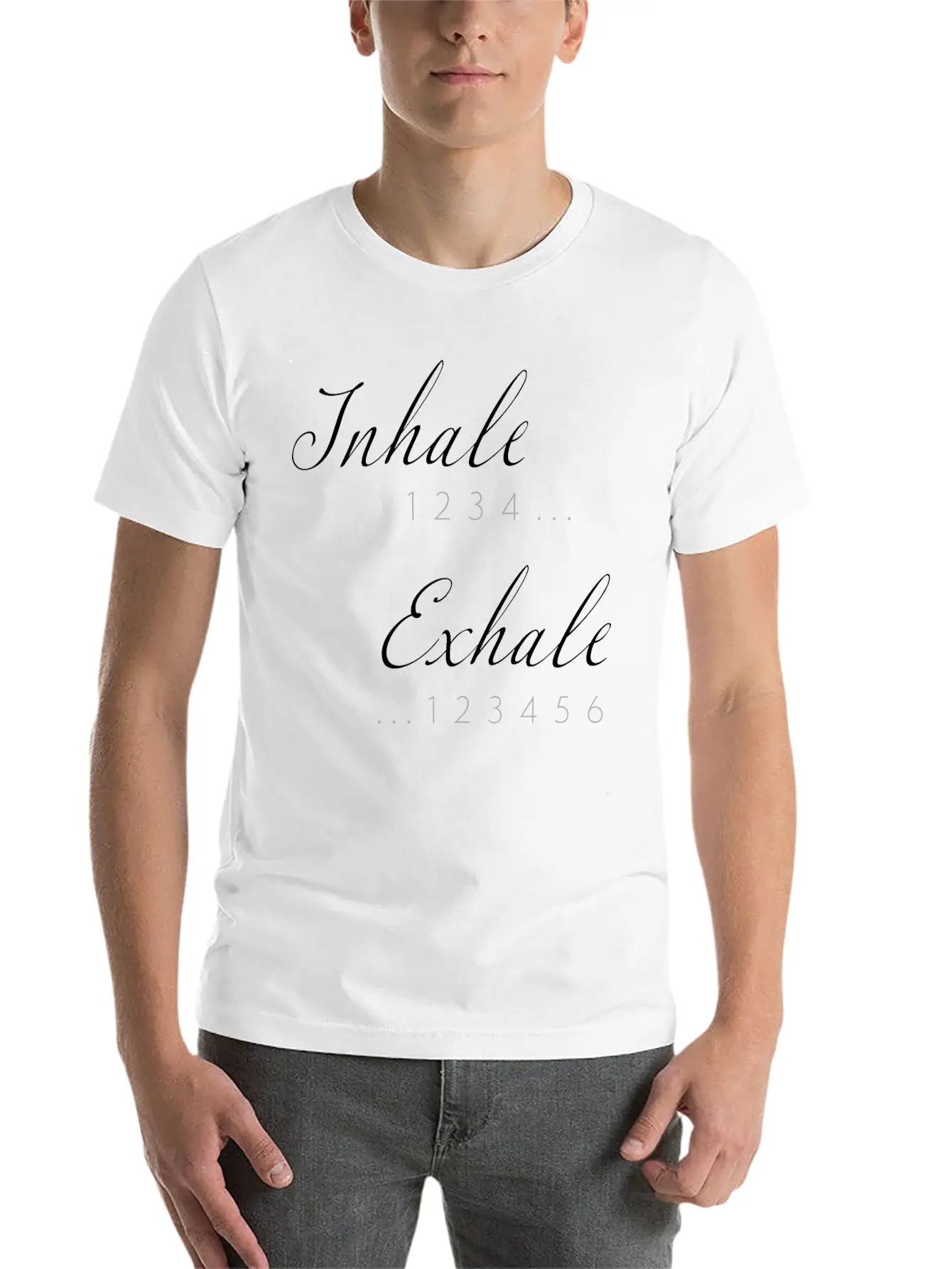Inhale Exhale Breathable Graphic T-Shirt – Perfect For Casual Days