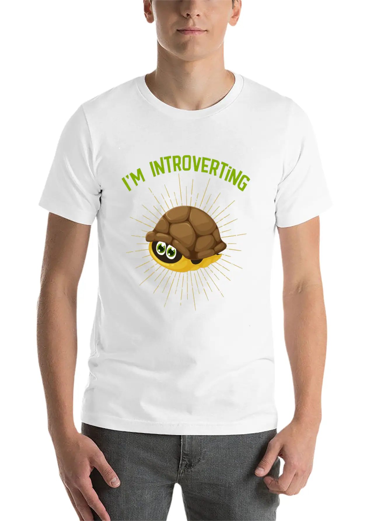 Introverted Person Turtle Lover Basic Graphic T-Shirt – Daily Comfort In Soft Cotton