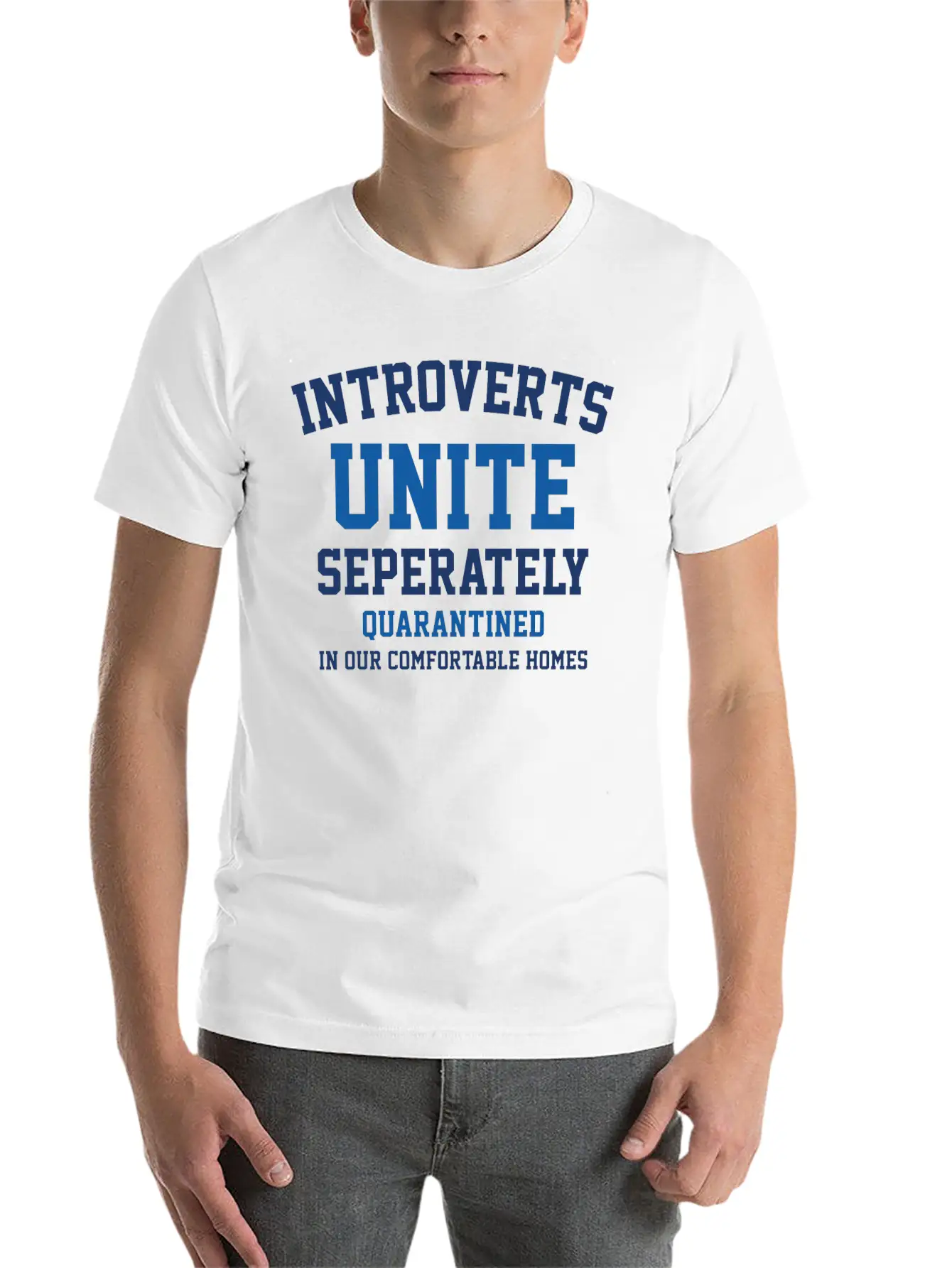 Introverts Unite Quarantine Relaxed Everyday Tee – Lightweight And Durable Cotton