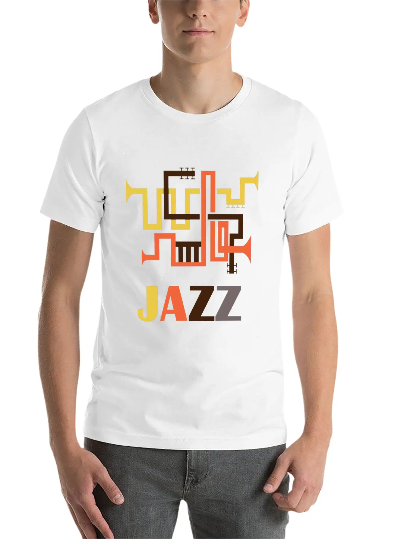 Jazz Music Simple Everyday Graphic Tee – Lightweight Summer Wear