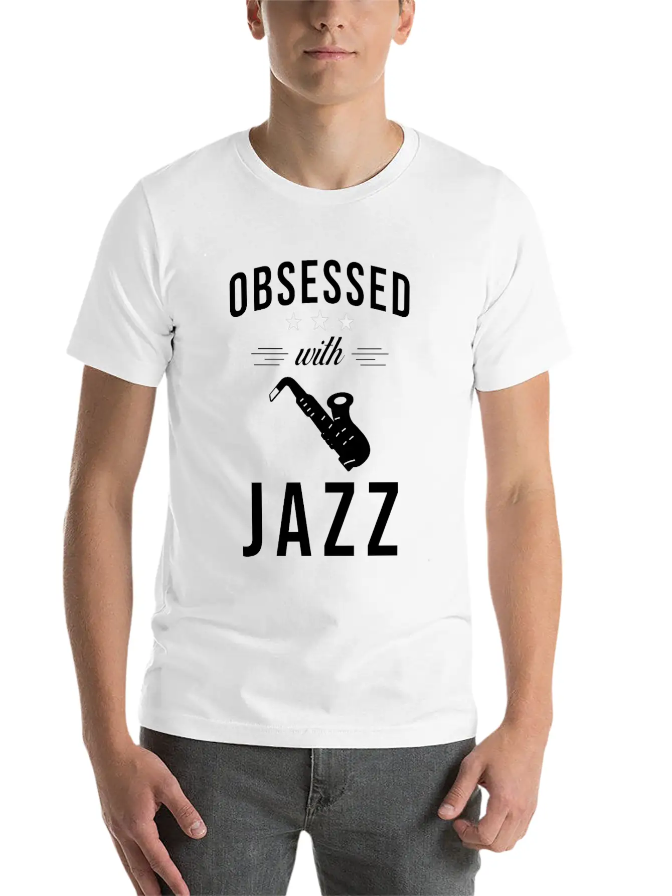 Jazz Saying Obsessed With Jazz Stylish Everyday T-Shirt – Unisex Basic Cotton Tee