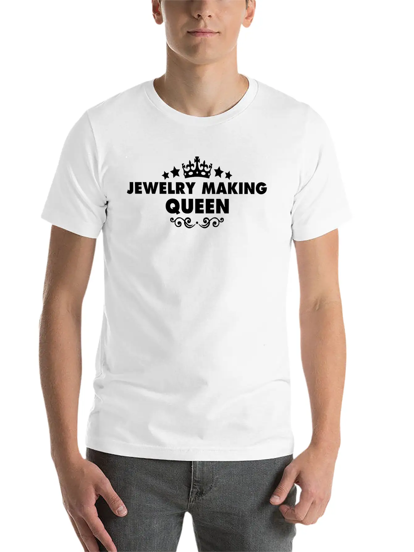 Jewelry Making Queen 2015 Stylish Everyday T-Shirt – Unisex Basic Cotton Tee