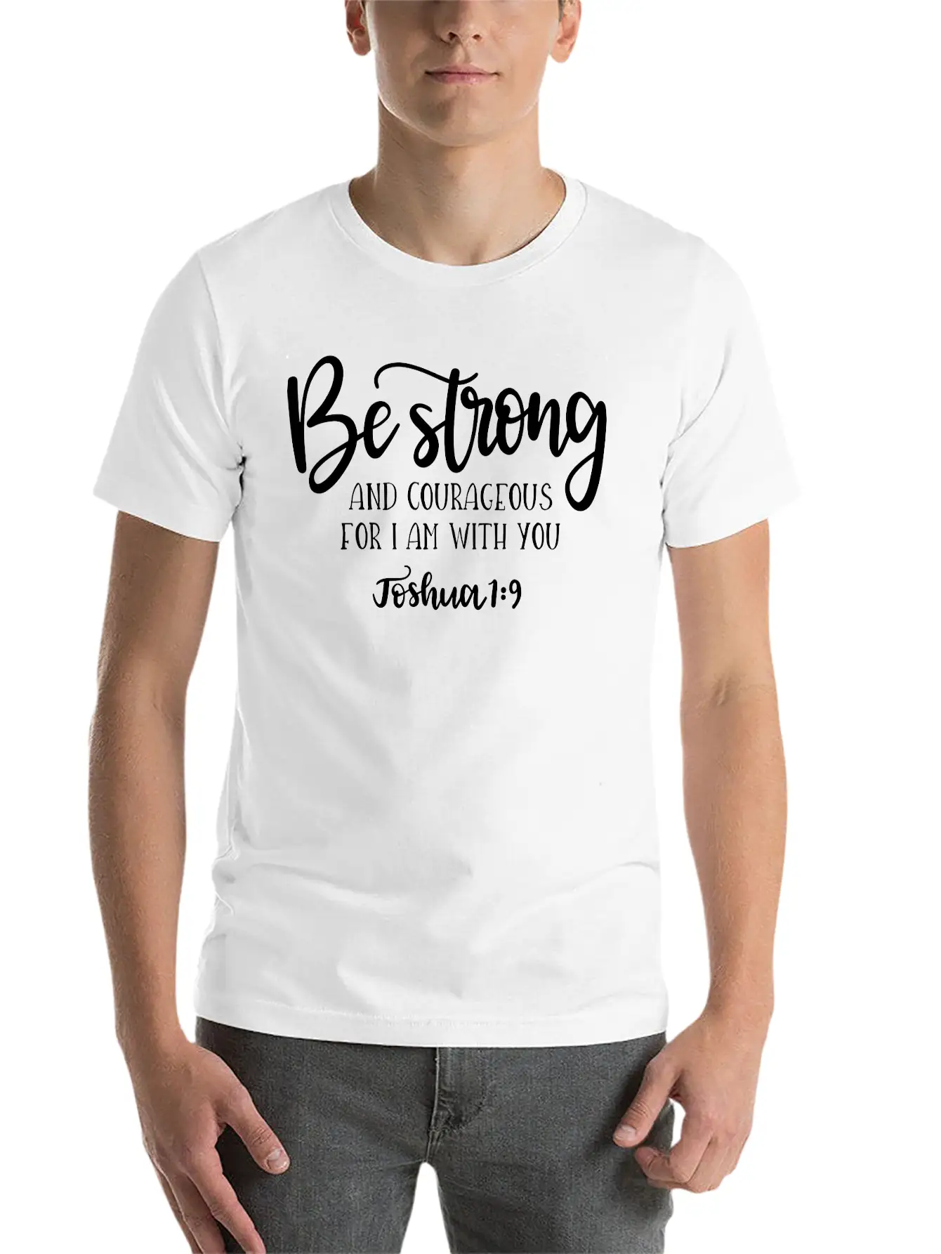 Joshua 1:9 Simple Everyday Graphic Tee – Lightweight Summer Wear