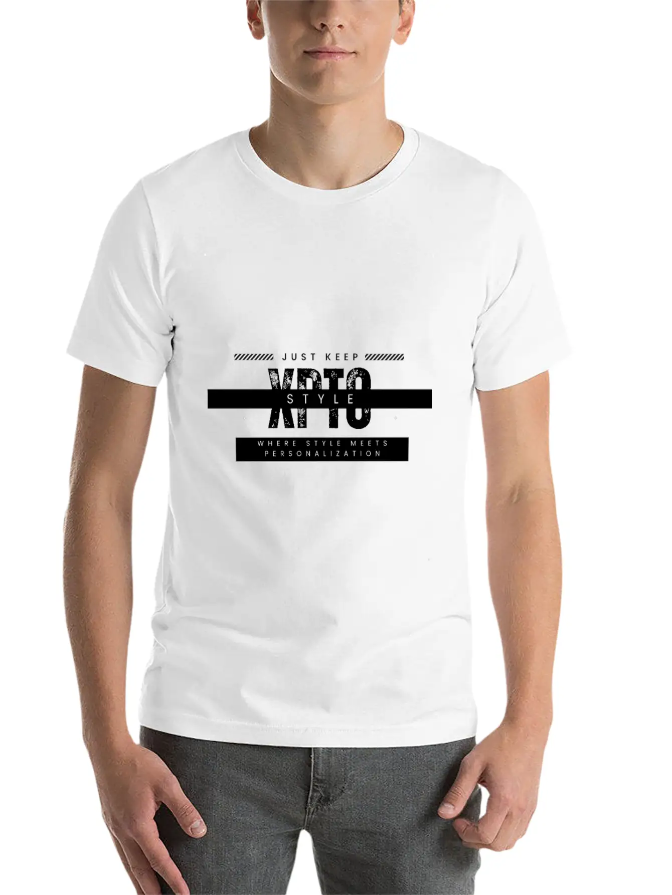 JUST KEEP XPTO STYLE DESIGN: Elevate Your Wardrobe Relaxed Everyday Tee – Lightweight And Durable Cotton