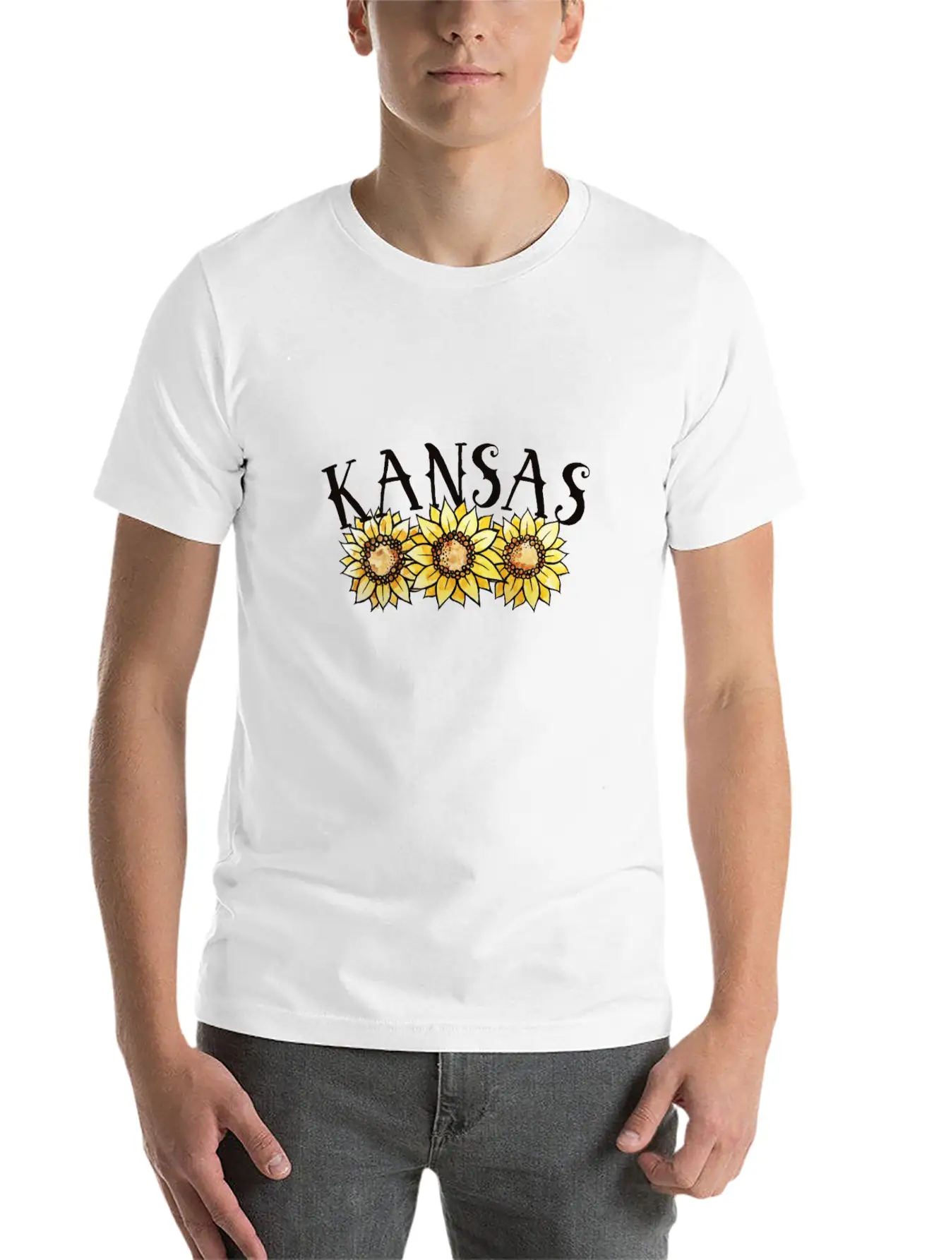Kansas Sunflowers Stylish Everyday T-Shirt – Unisex Basic Cotton Tee