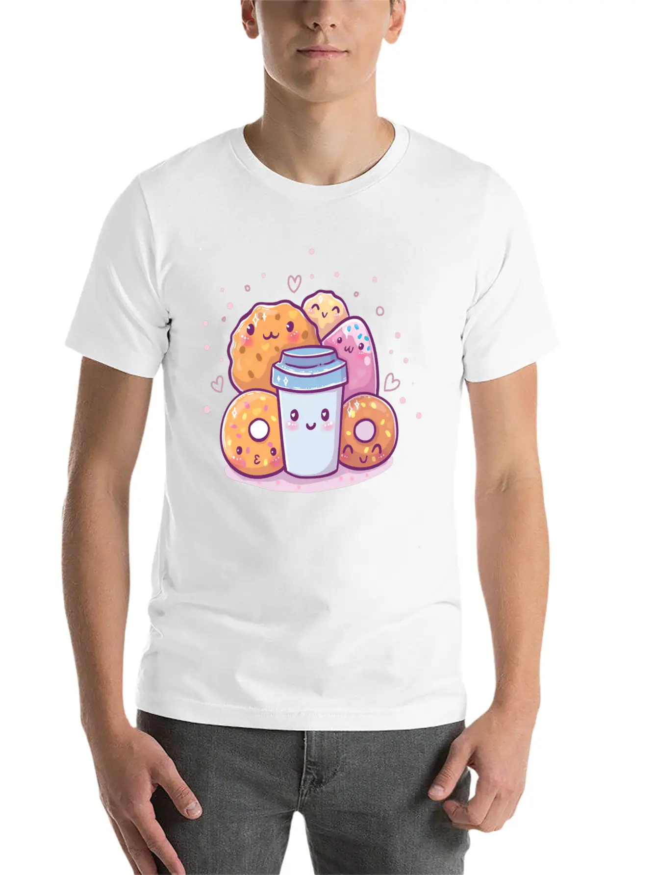 Kawaii Sweets Basic Graphic T-Shirt – Daily Comfort In Soft Cotton