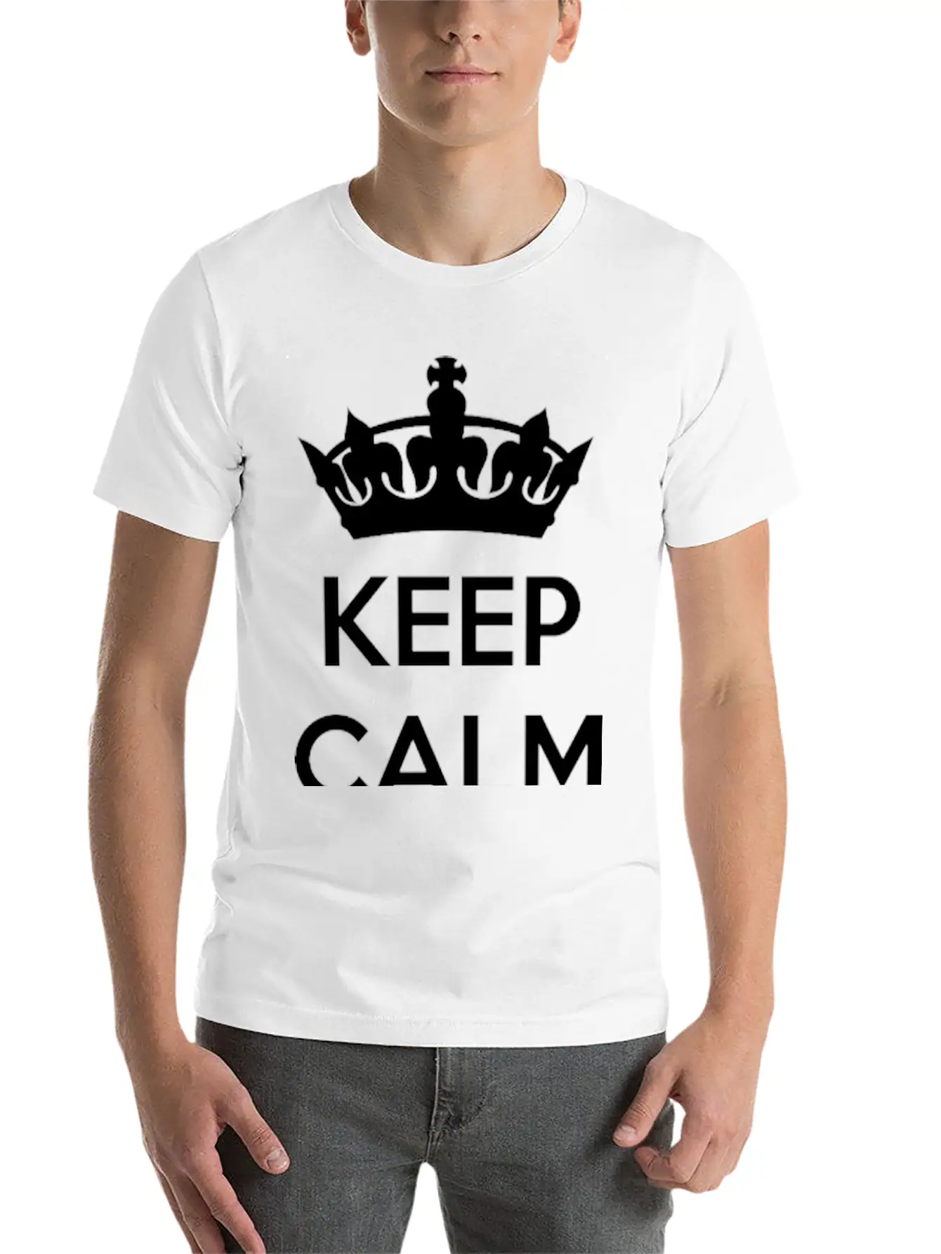Keep Calm And Add Your Text Basic Graphic T-Shirt – Daily Comfort In Soft Cotton