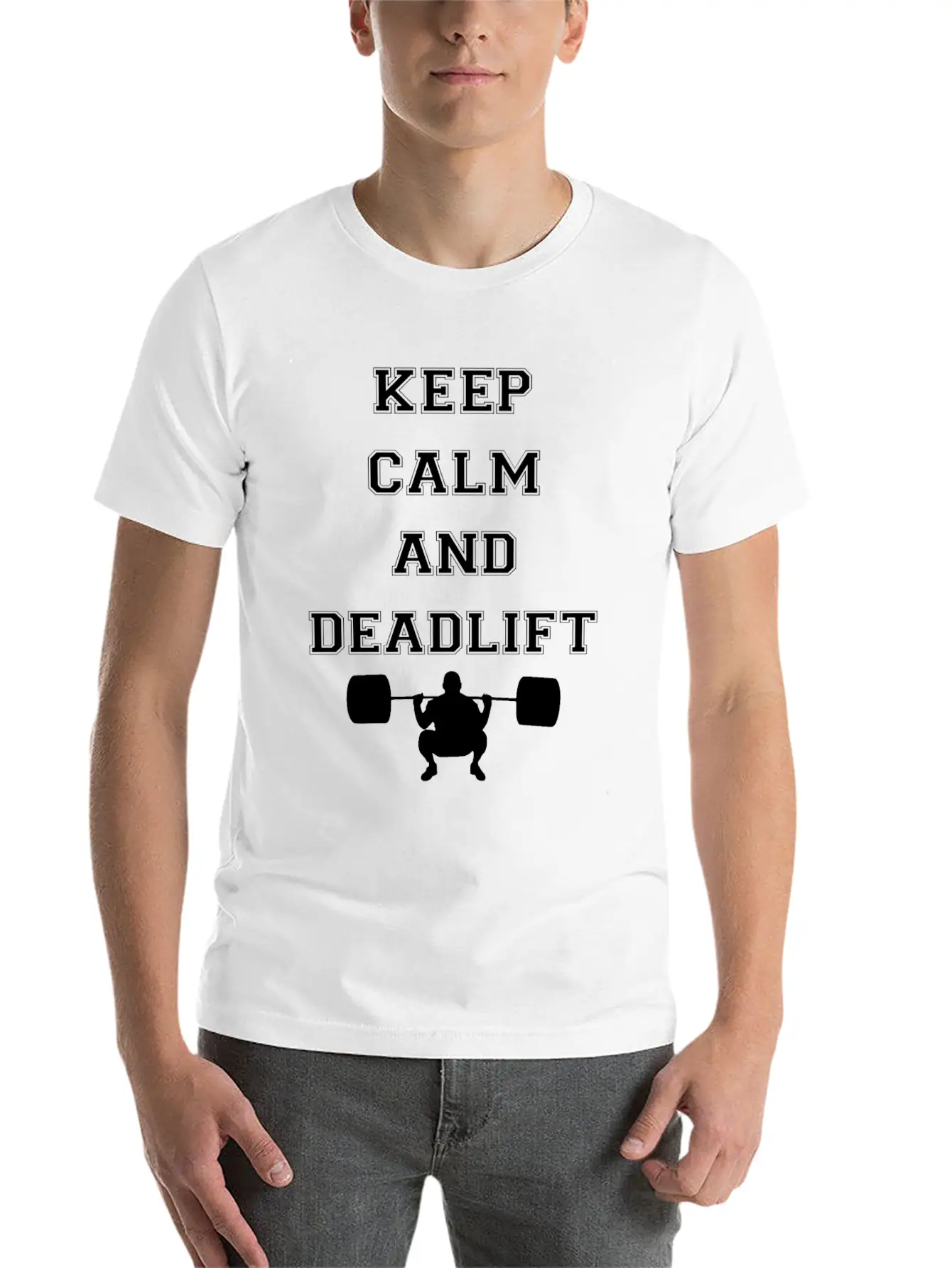 Keep Calm And Deadlift Basic Graphic T-Shirt – Daily Comfort In Soft Cotton
