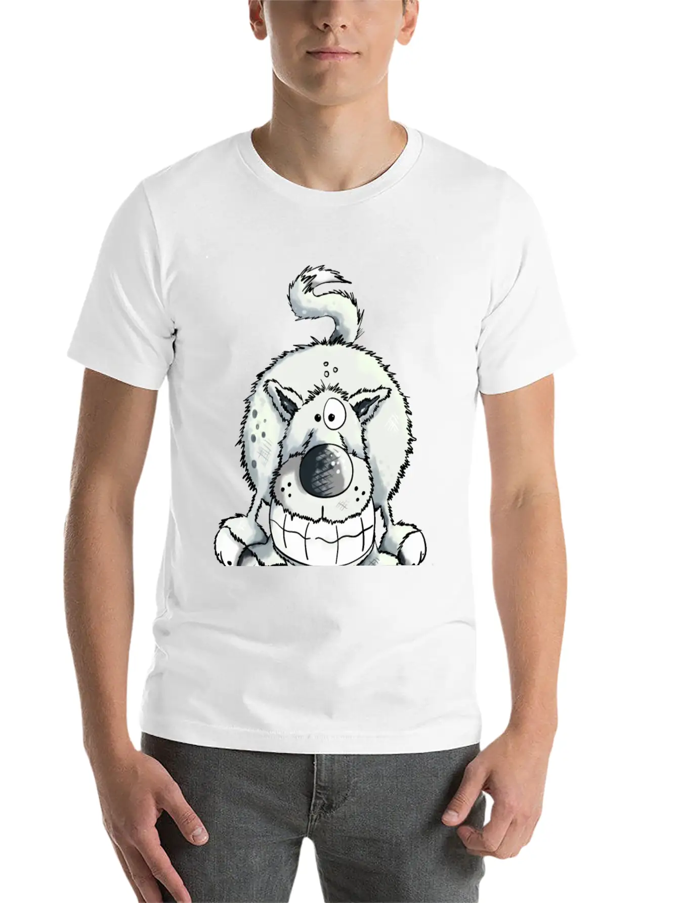 Laughing Wolf - Wolves - Wild - Smile - Gift Breathable Graphic T-Shirt – Perfect For Casual Days