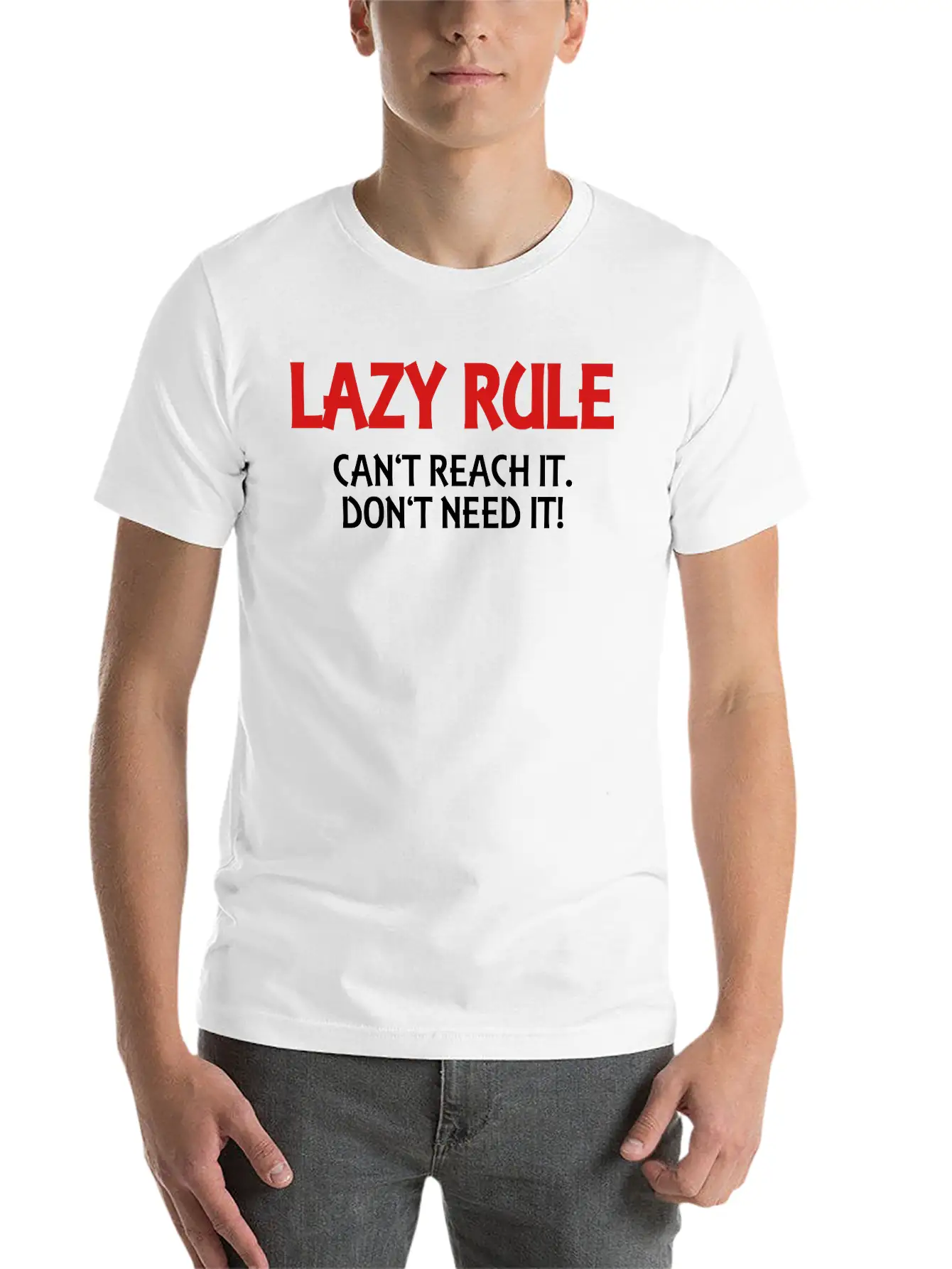 Lazy Rule Classic Crew Neck Graphic Tee – Everyday Minimal Look