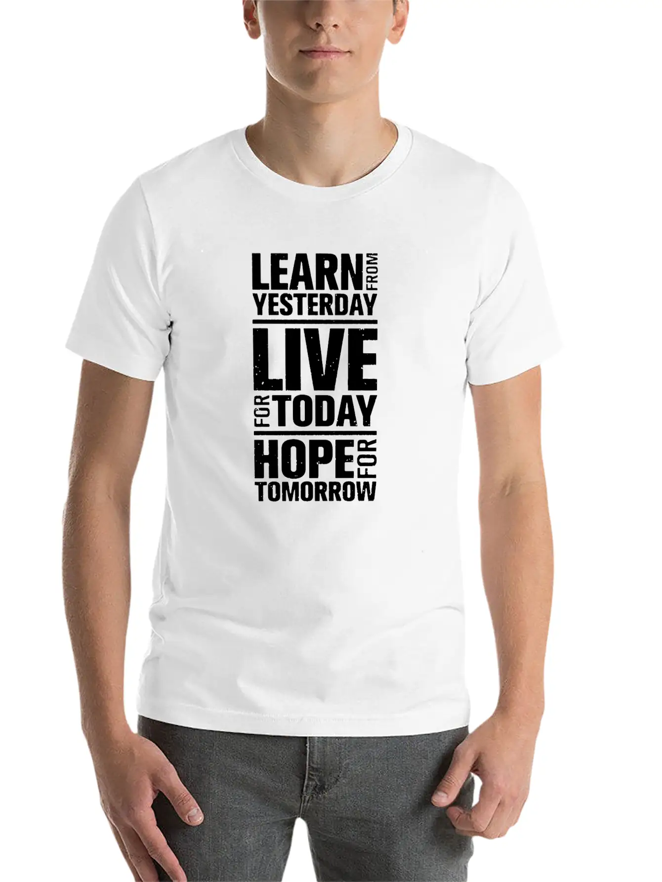 Learn From Yesterday Live For Today Stylish Everyday T-Shirt – Unisex Basic Cotton Tee