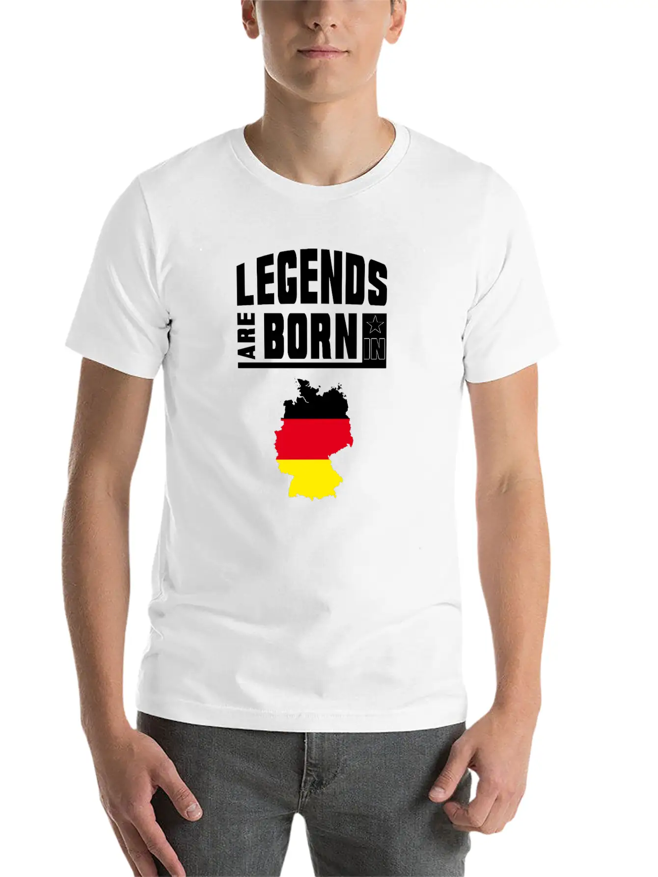 Legends Are Born In Germany Stylish Everyday T-Shirt – Unisex Basic Cotton Tee