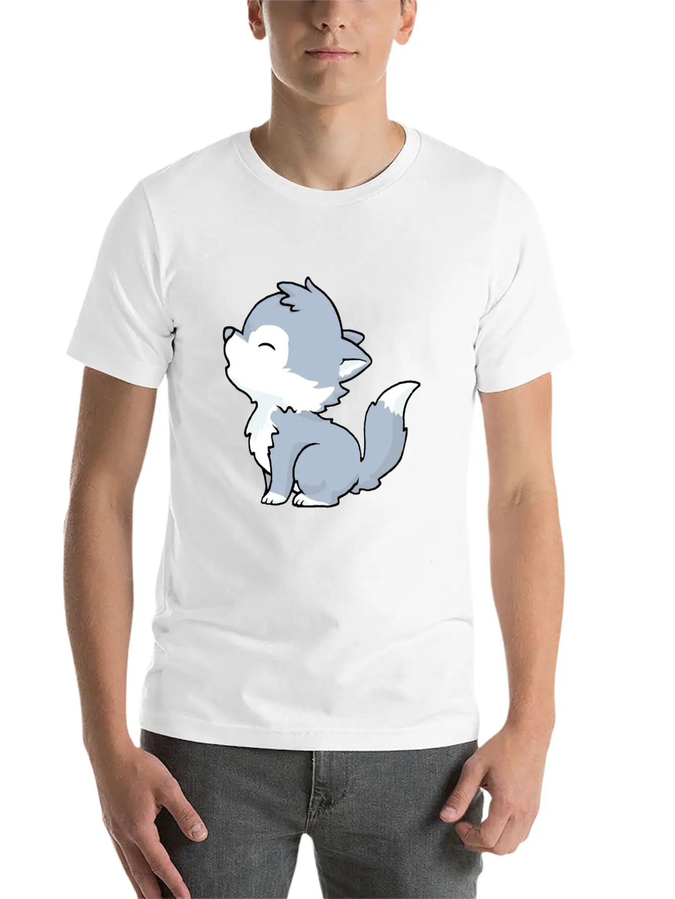 Little Wolf Basic Graphic T-Shirt – Daily Comfort In Soft Cotton