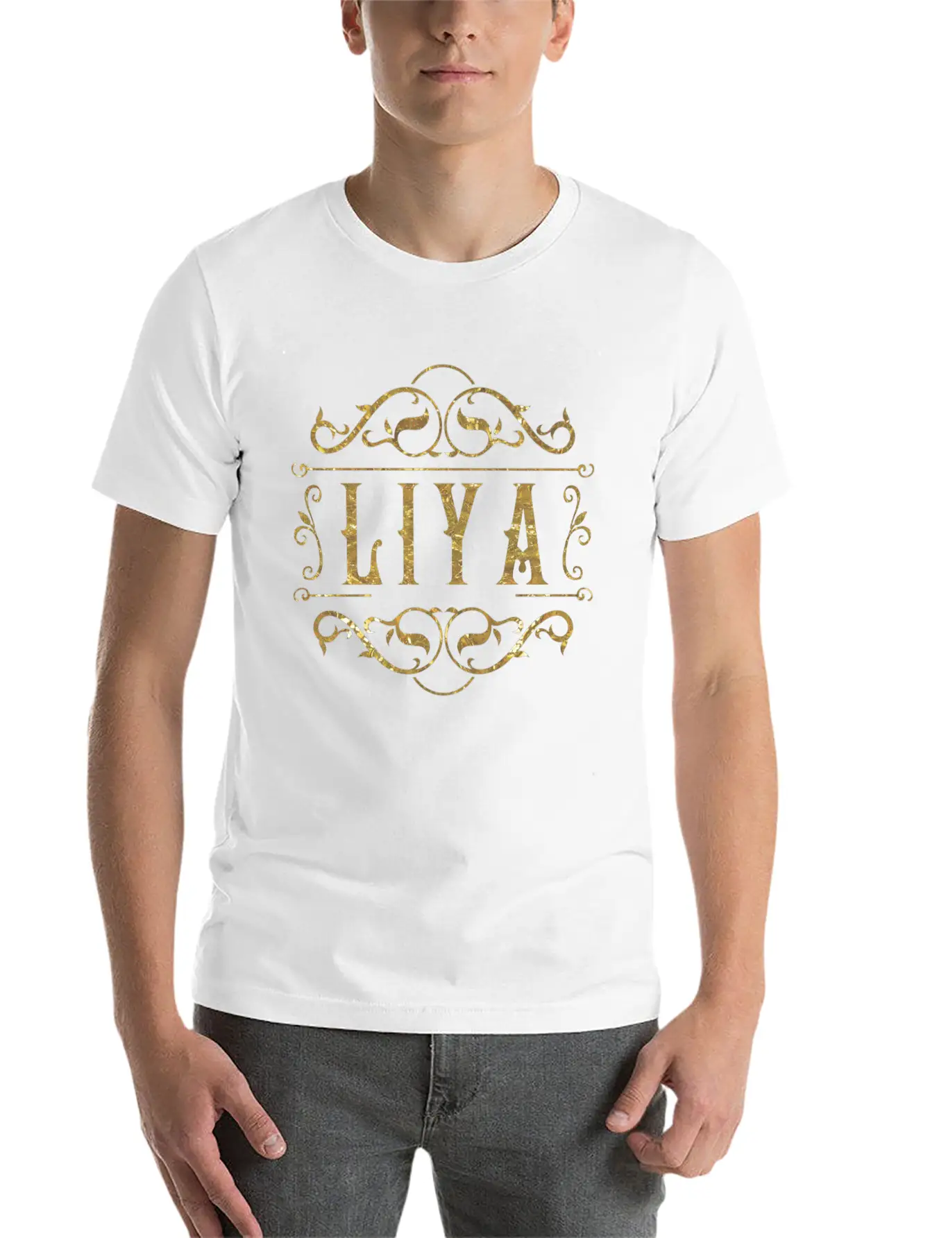 Liya Gold Classic Cotton Tee – Unisex Comfort For Any Season