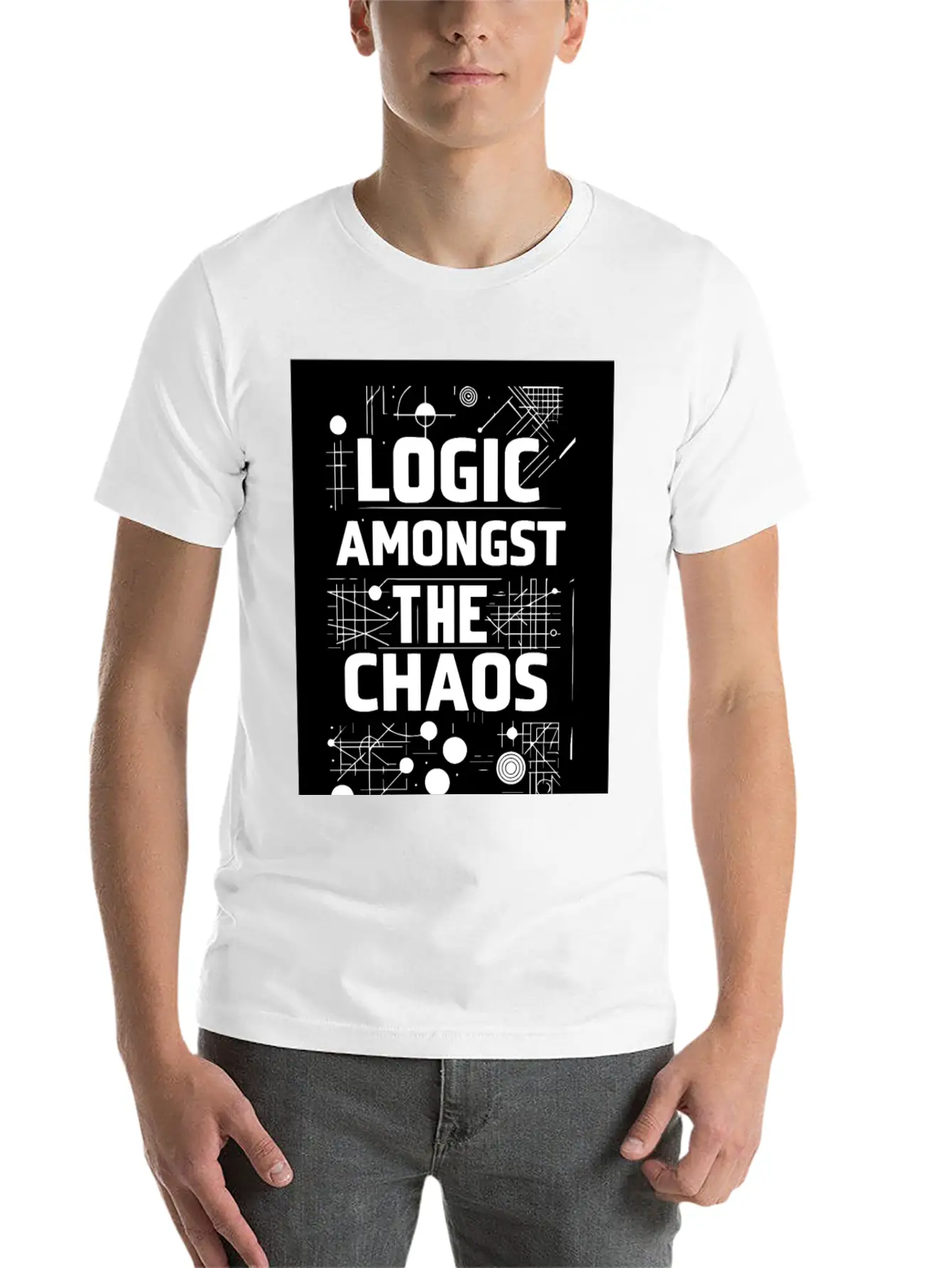 Logic Amongst Chaos Stylish Everyday T-Shirt – Unisex Basic Cotton Tee