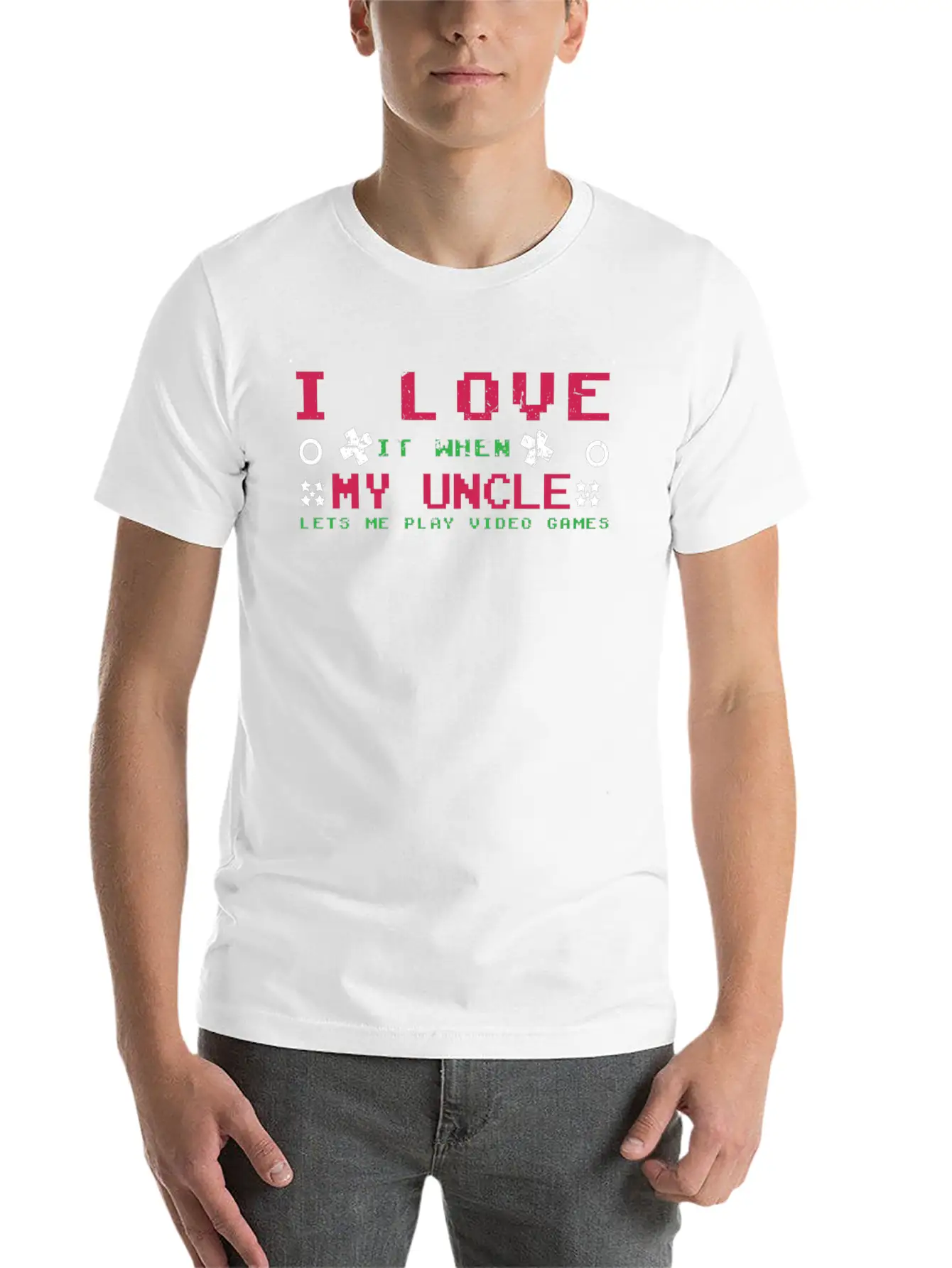 Love My Uncle Play Video Game Lover Gaming Unisex Cotton Tee – Relaxed Fit For Any Occasion