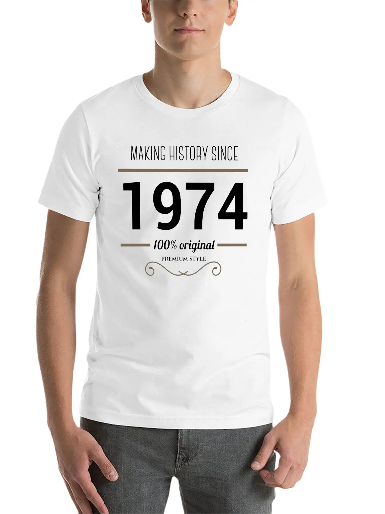 Making History Since 1974 Stylish Everyday T-Shirt – Unisex Basic Cotton Tee