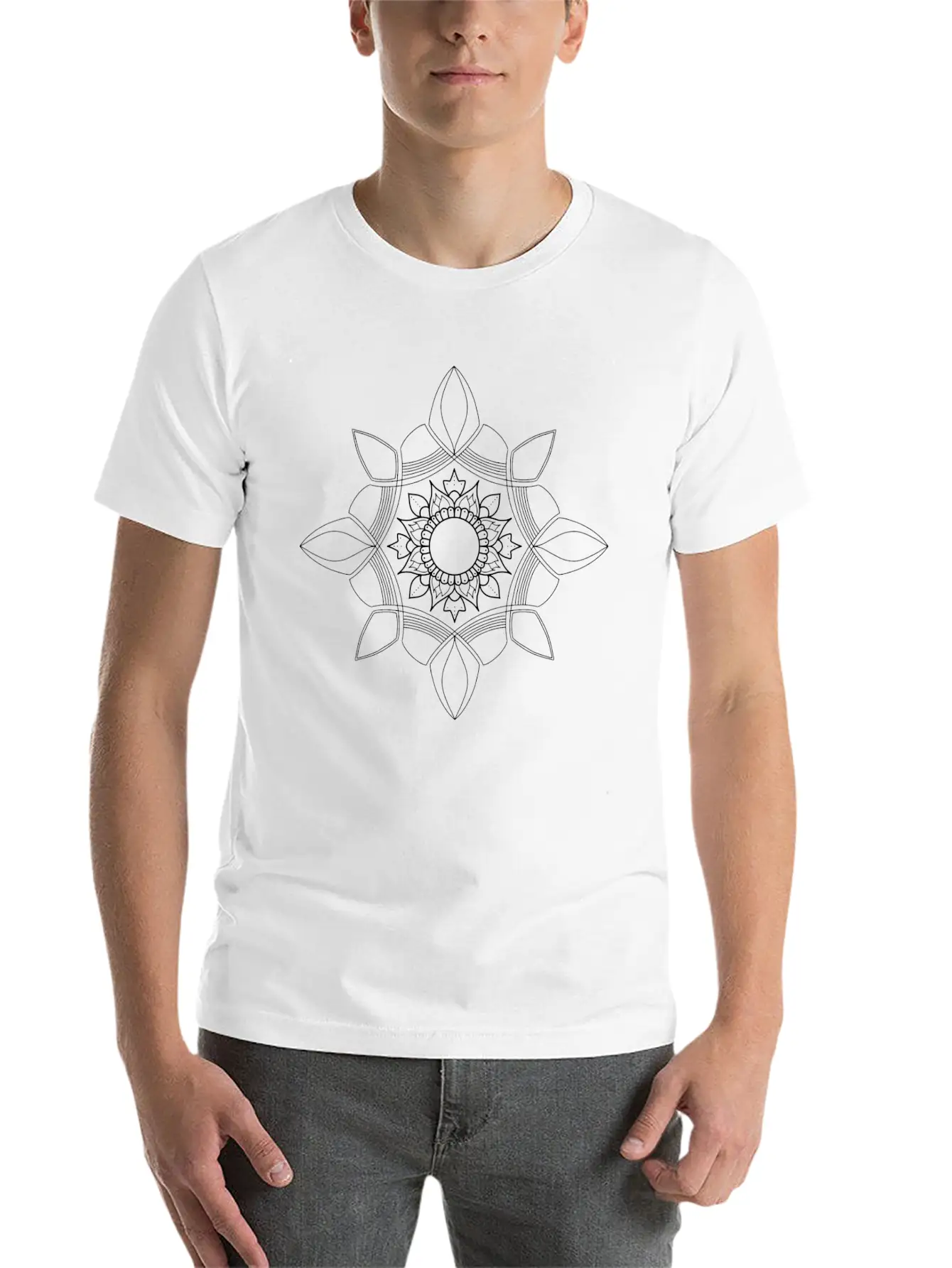 Mandala Stylish Everyday T-Shirt – Unisex Basic Cotton Tee