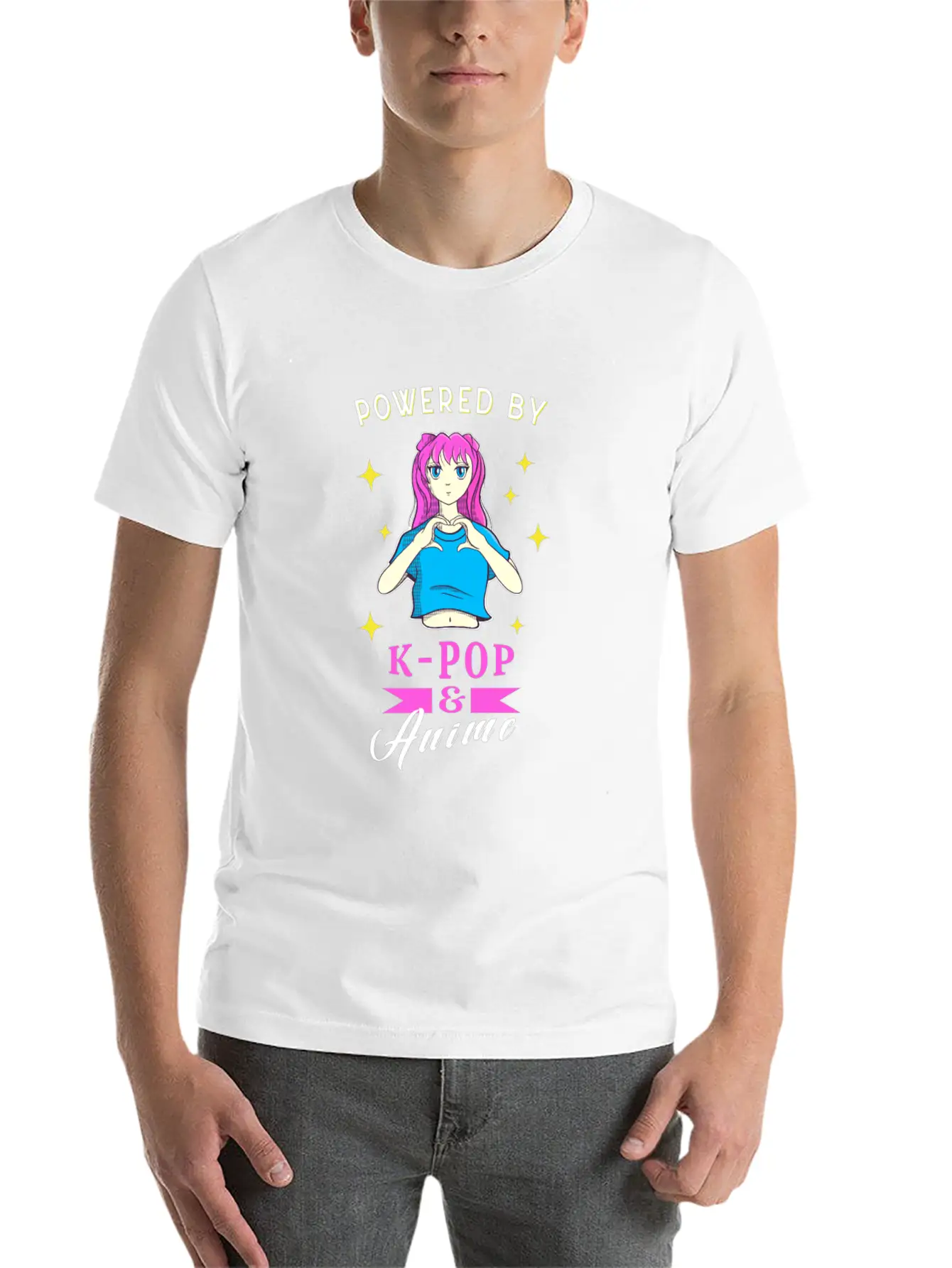 Manga Girl K-pop And Anime Fan Stylish Everyday T-Shirt – Unisex Basic Cotton Tee