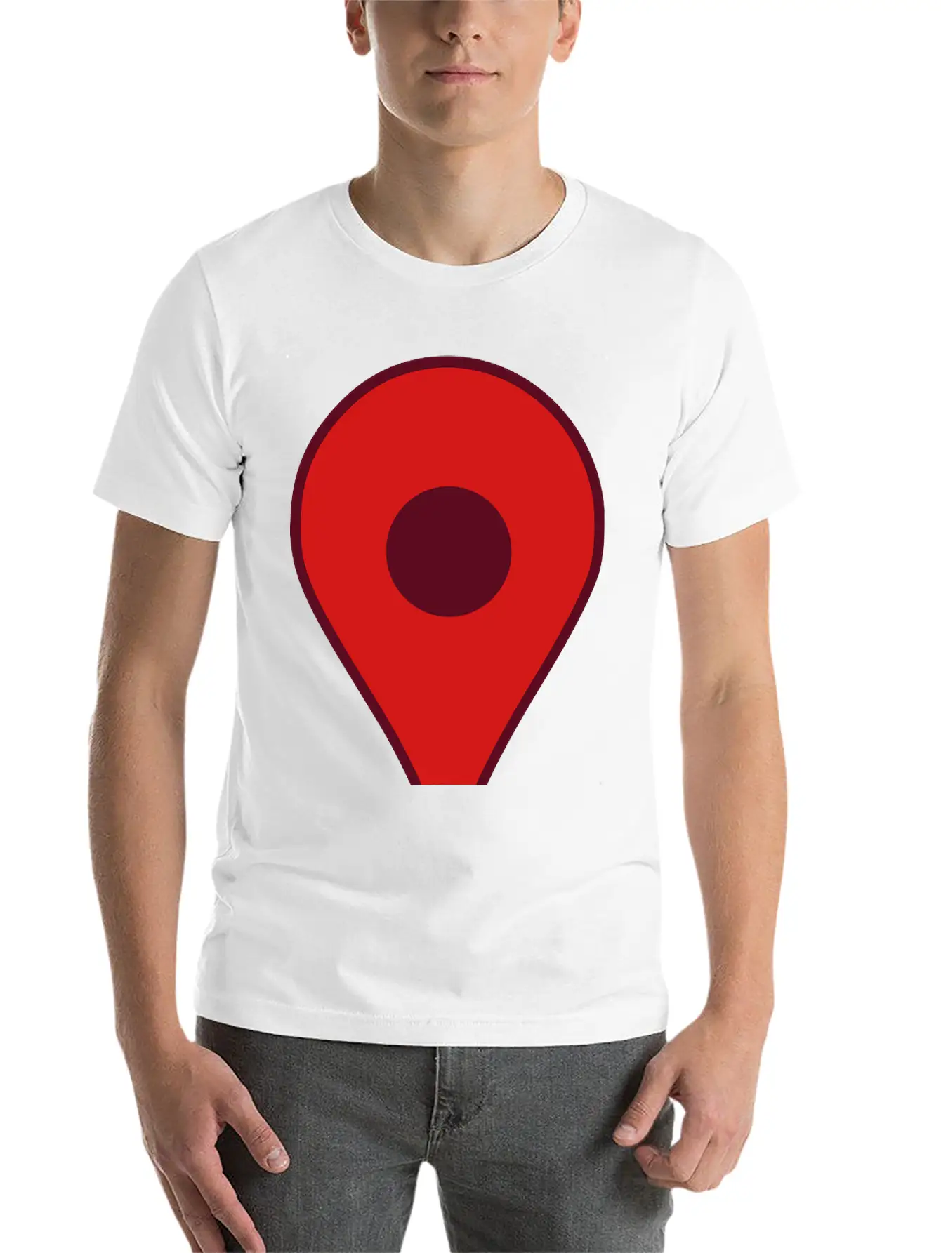 Map Pin Unisex Cotton Tee – Relaxed Fit For Any Occasion