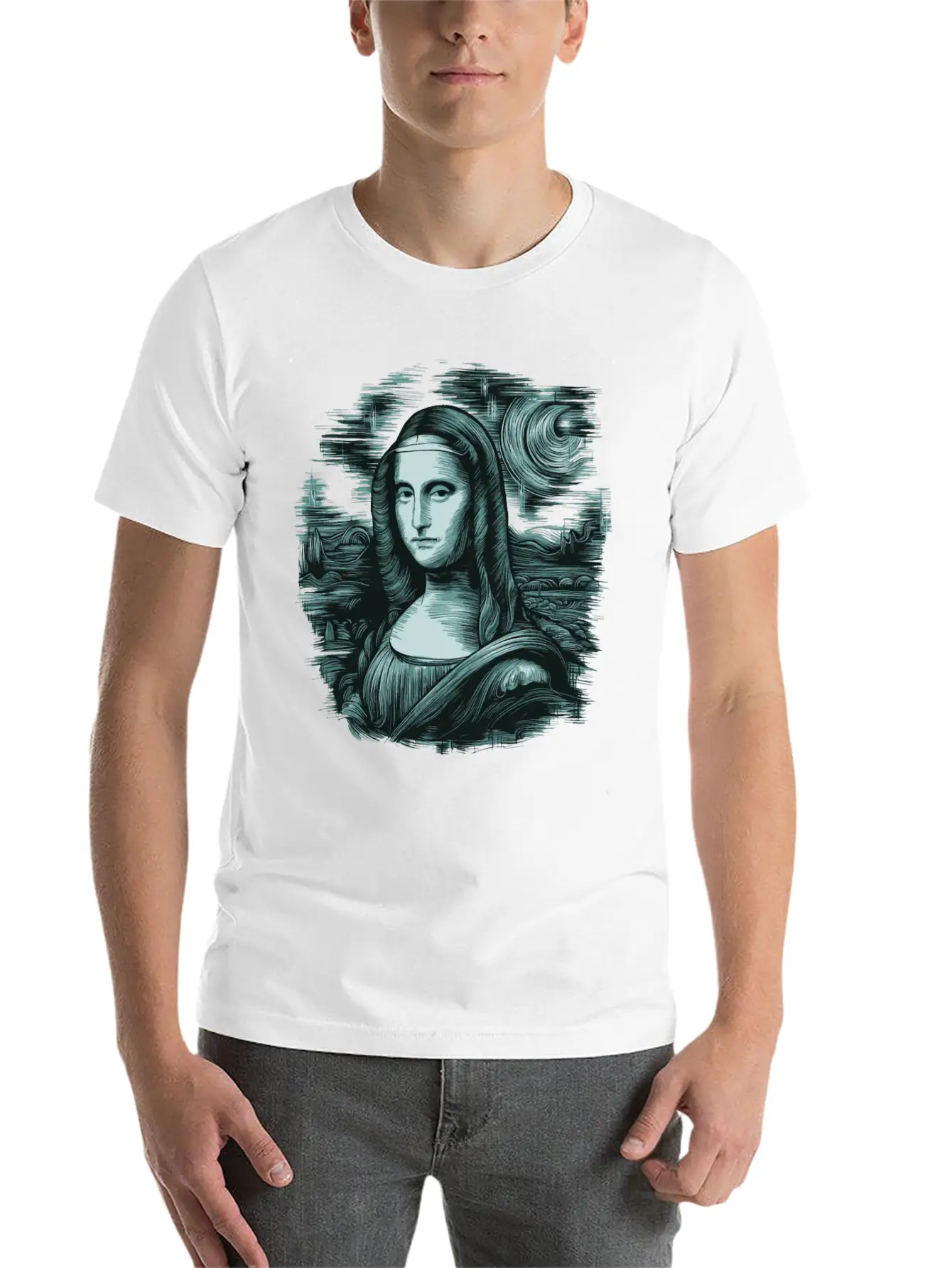 Mona Lisa, Leonardo Da Vinci Stylish Everyday T-Shirt – Unisex Basic Cotton Tee