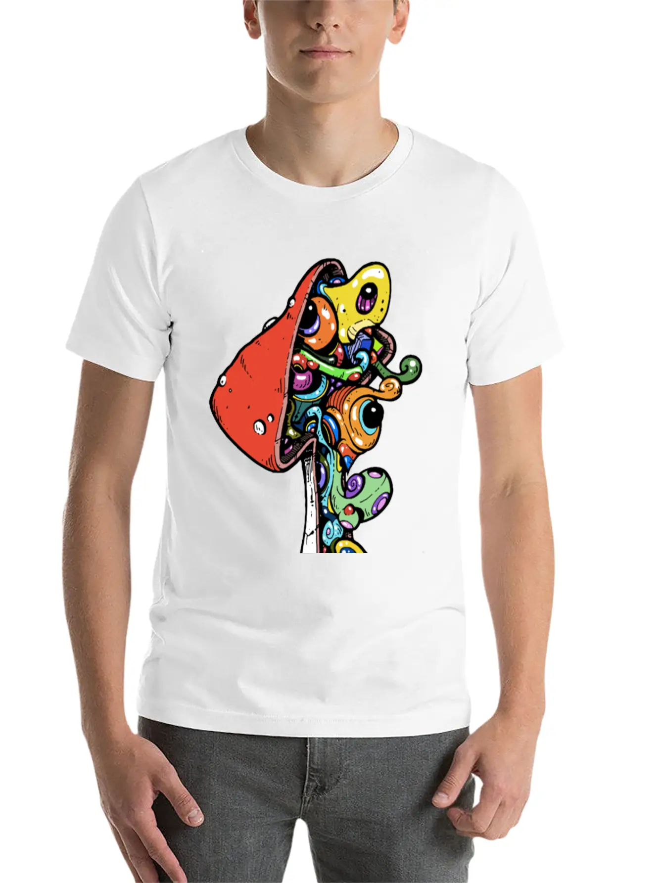 Monster Mushrooms Stylish Everyday T-Shirt – Unisex Basic Cotton Tee