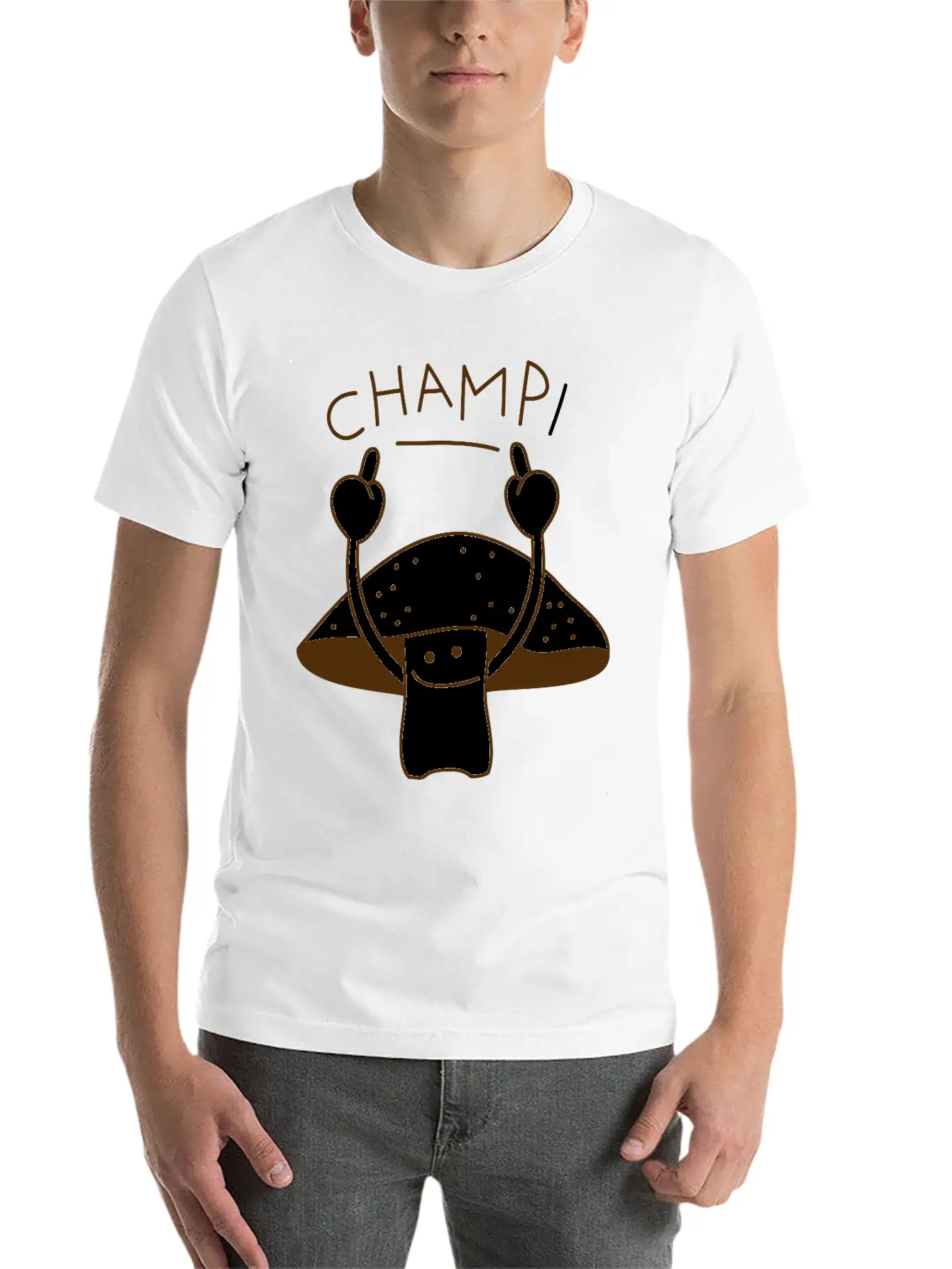 Mushroom As Champion Relaxed Everyday Tee – Lightweight And Durable Cotton