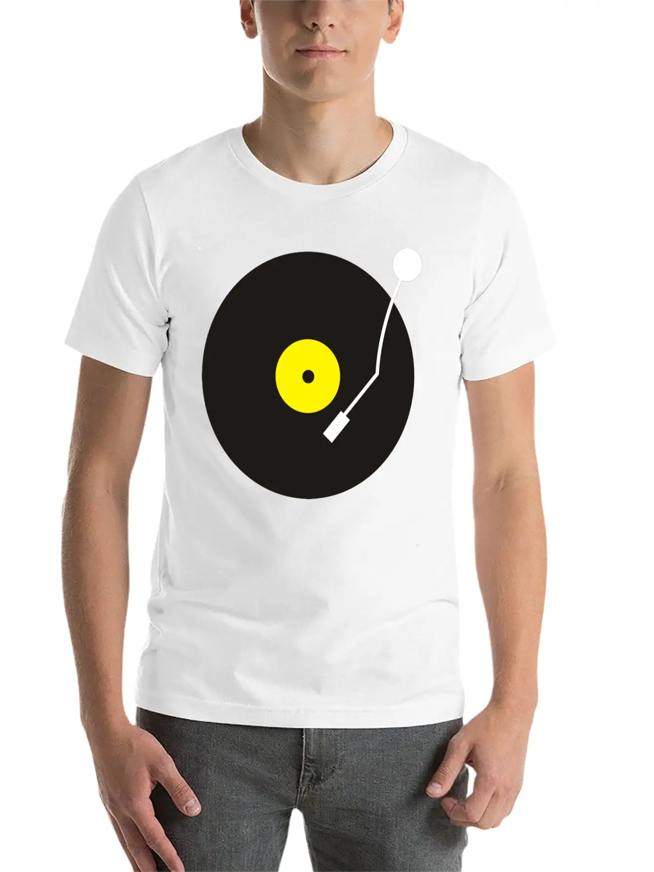 Music Disk Lightweight Cotton T-Shirt – Daily Comfort Graphic Shirt