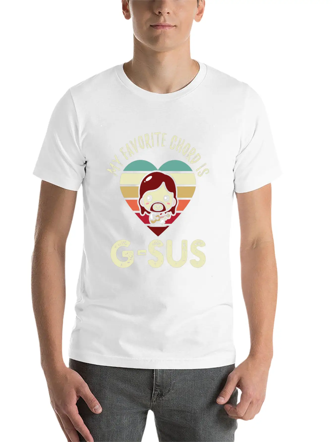 My Favorite Things Gsus Saves Best Guitarist Ever Stylish Everyday T-Shirt – Unisex Basic Cotton Tee